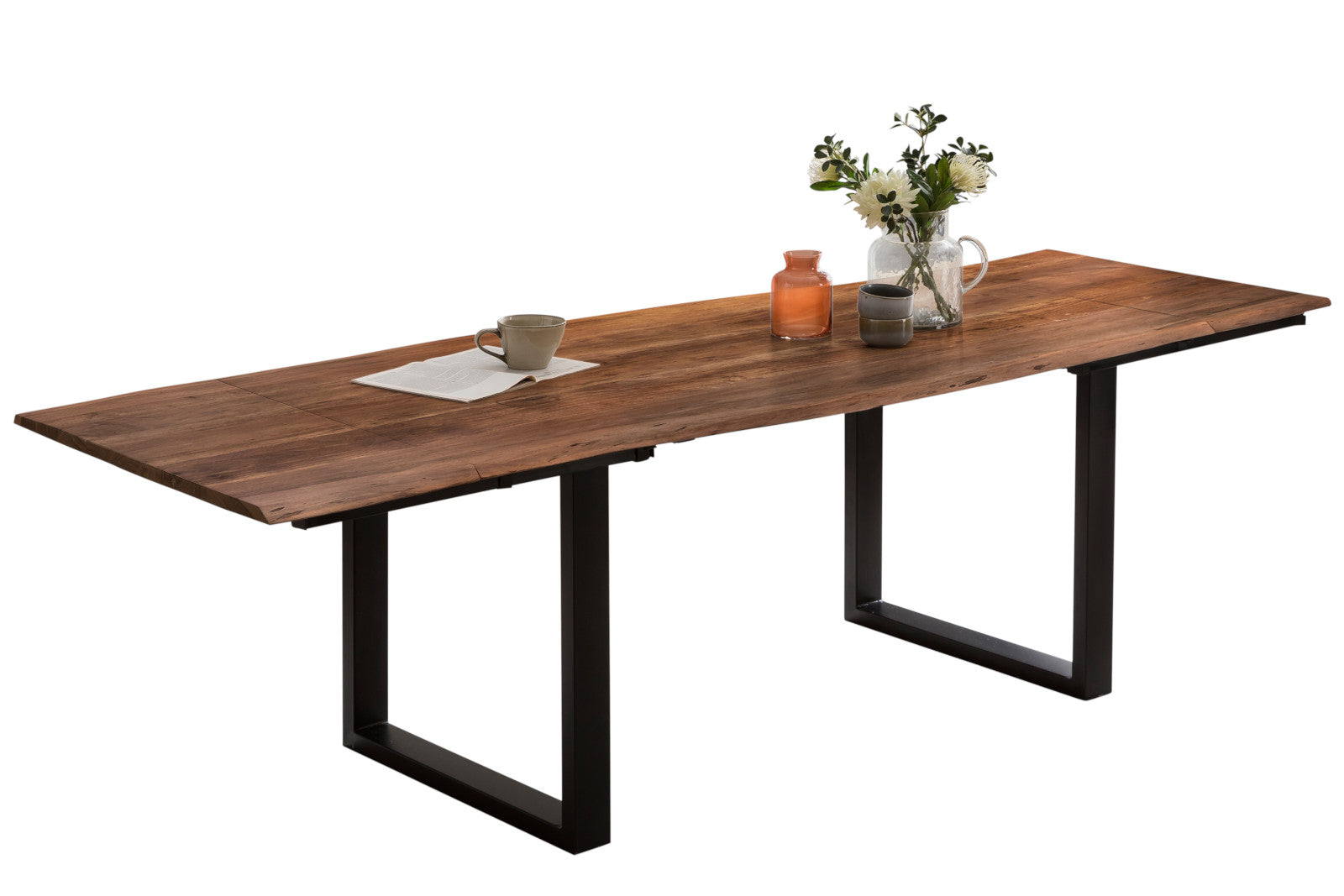 #nussbaumfarben #180(280)x90 #u-gestellschwarz