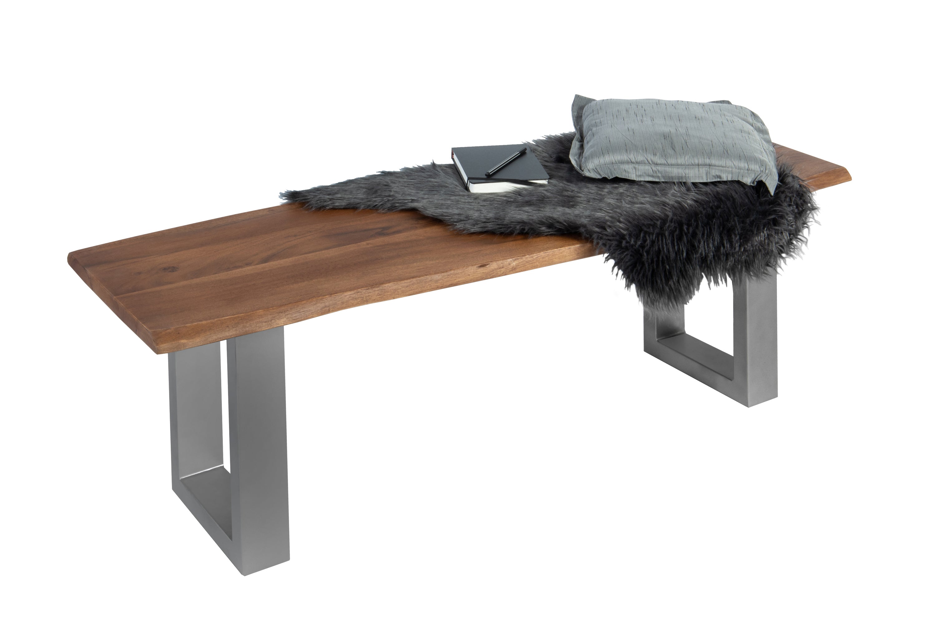 #nussbaumfarben #160cm #u-gestellsilber