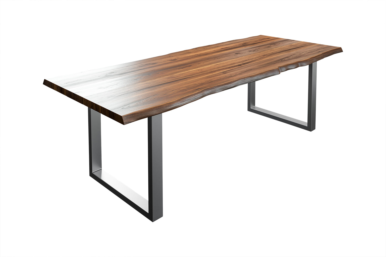 #nussbaumfarben #200x100 #u-gestellsilber