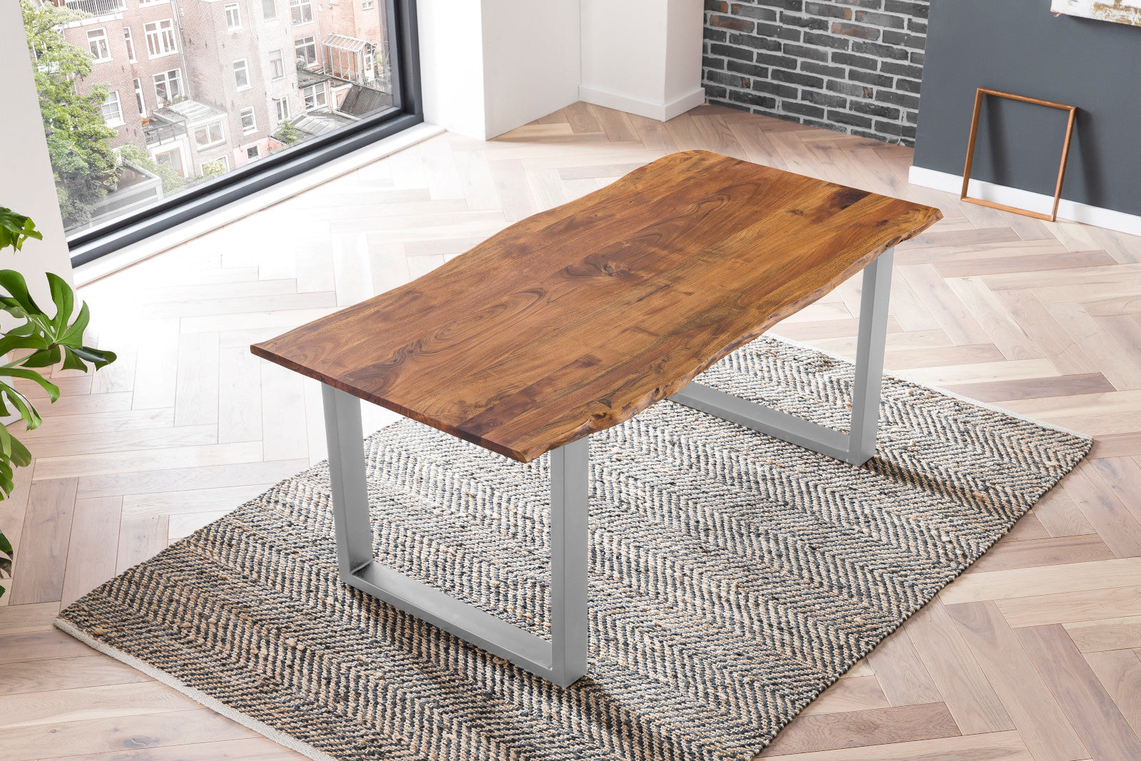 #nougatfarben #160x85 #u-gestellsilber