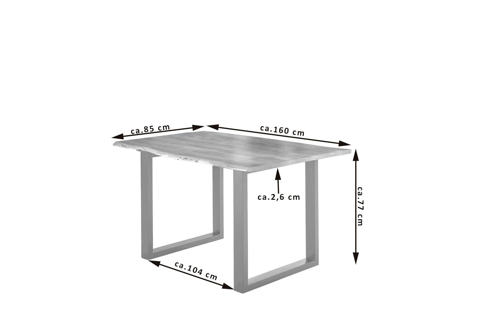 #naturfarben #160x85 #u-gestellsilber