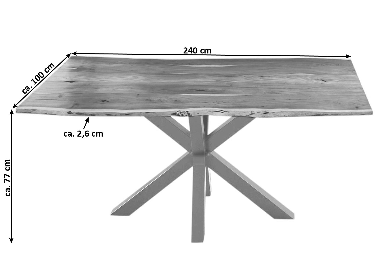 #naturfarben #240x100 #spider-gestellsilber