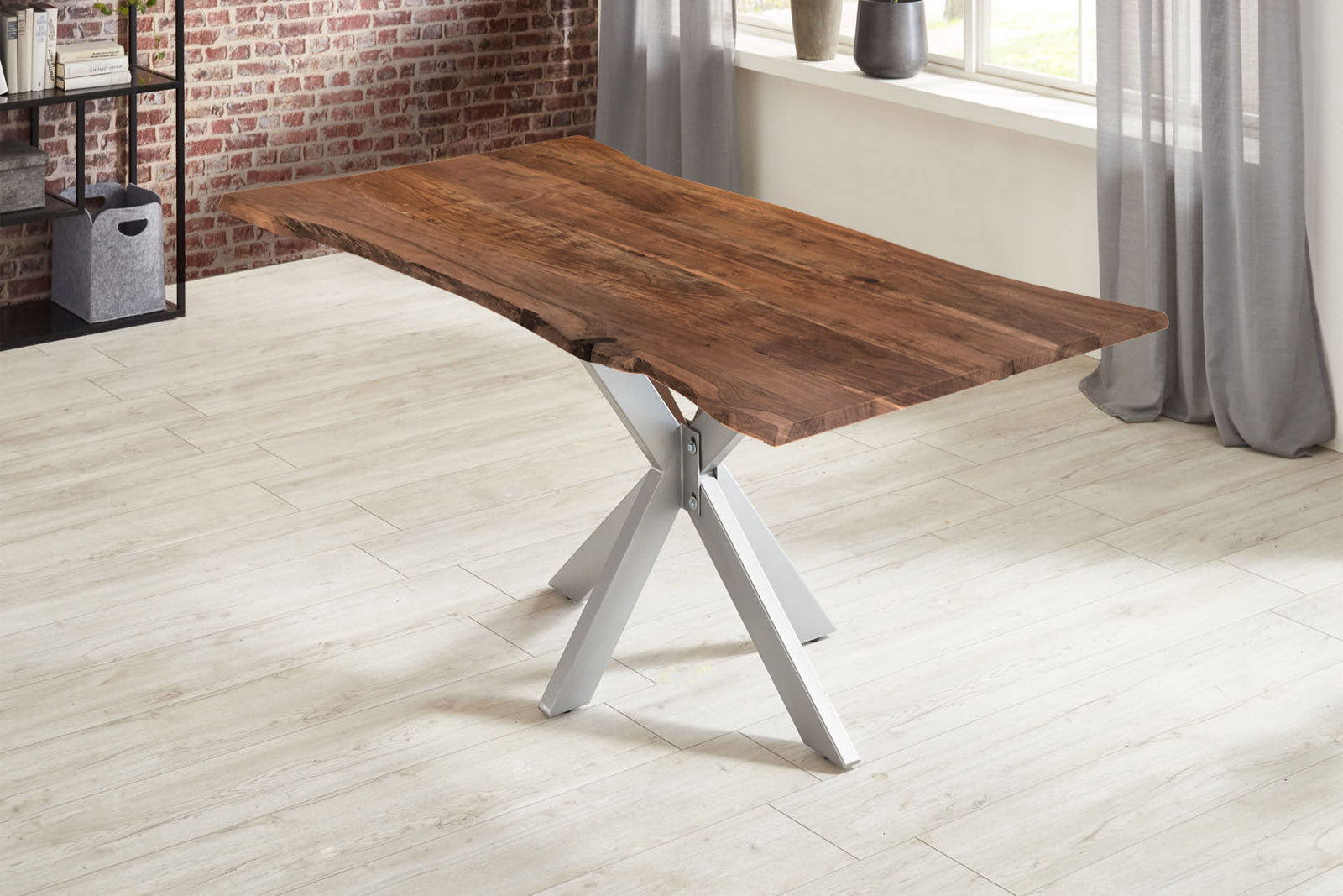 #nussbaumfarben #180x90 #spider-gestellsilber