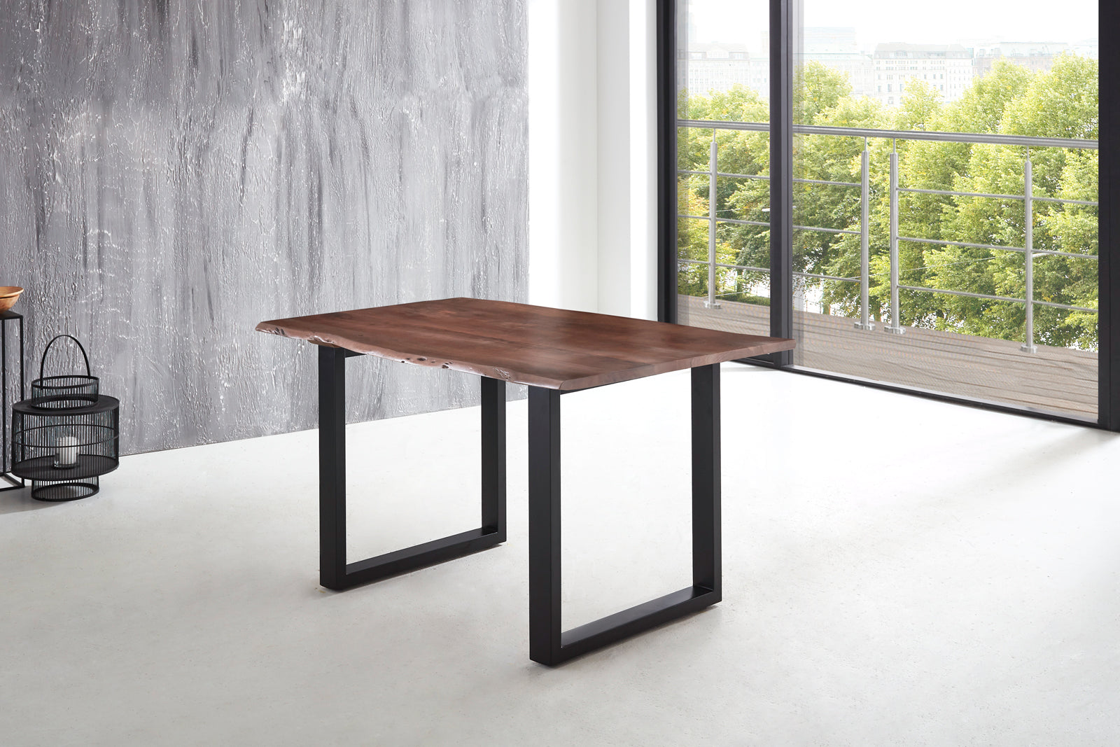 #nussbaumfarben #180x90 #u-gestellschwarz