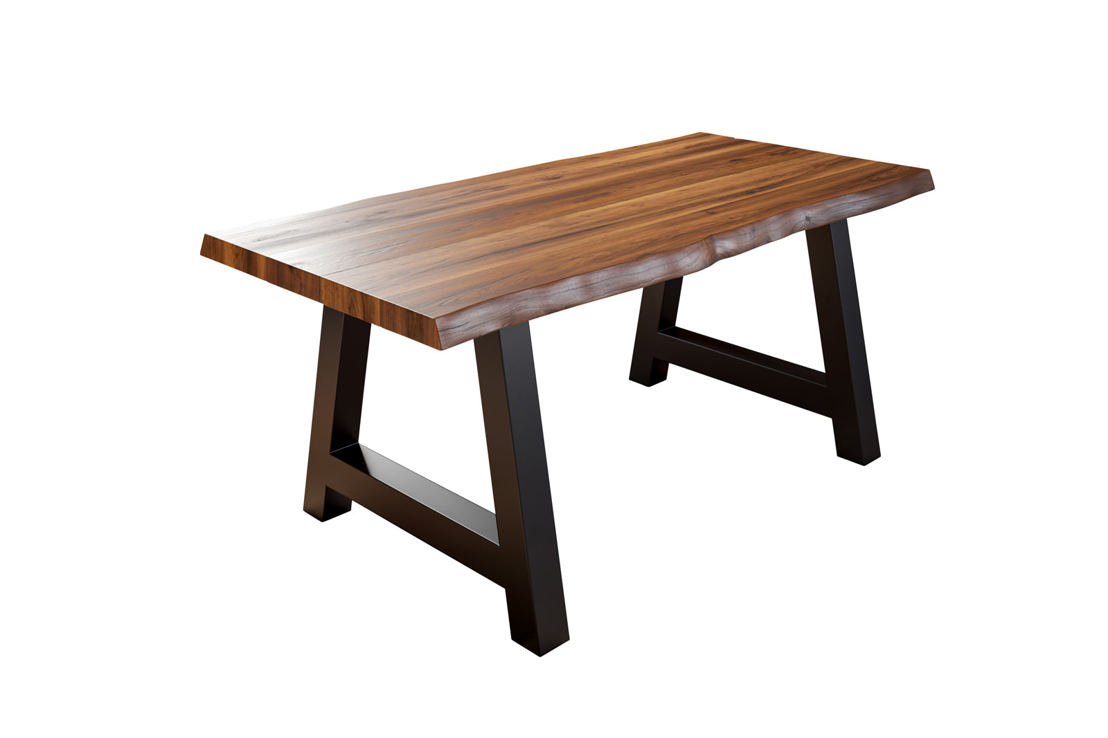 #nussbaumfarben #220x100 #a-gestellschwarz