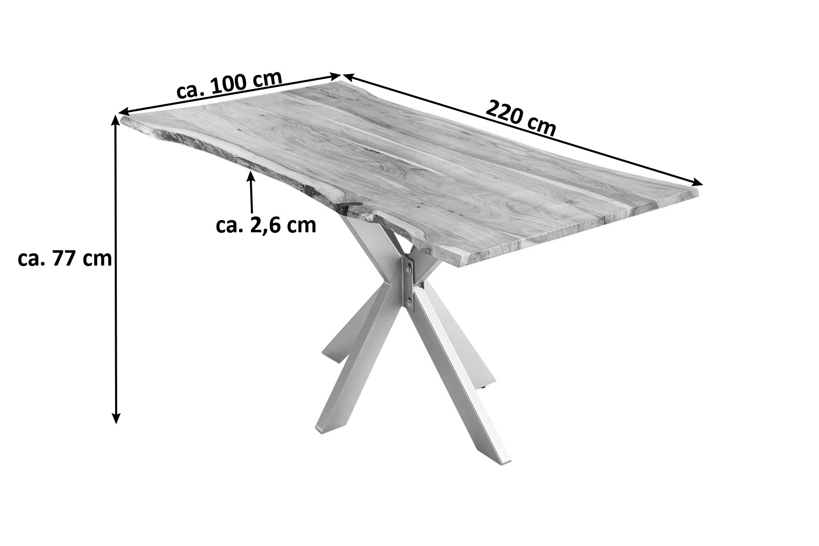 #naturfarben #220x100 #spider-gestellsilber