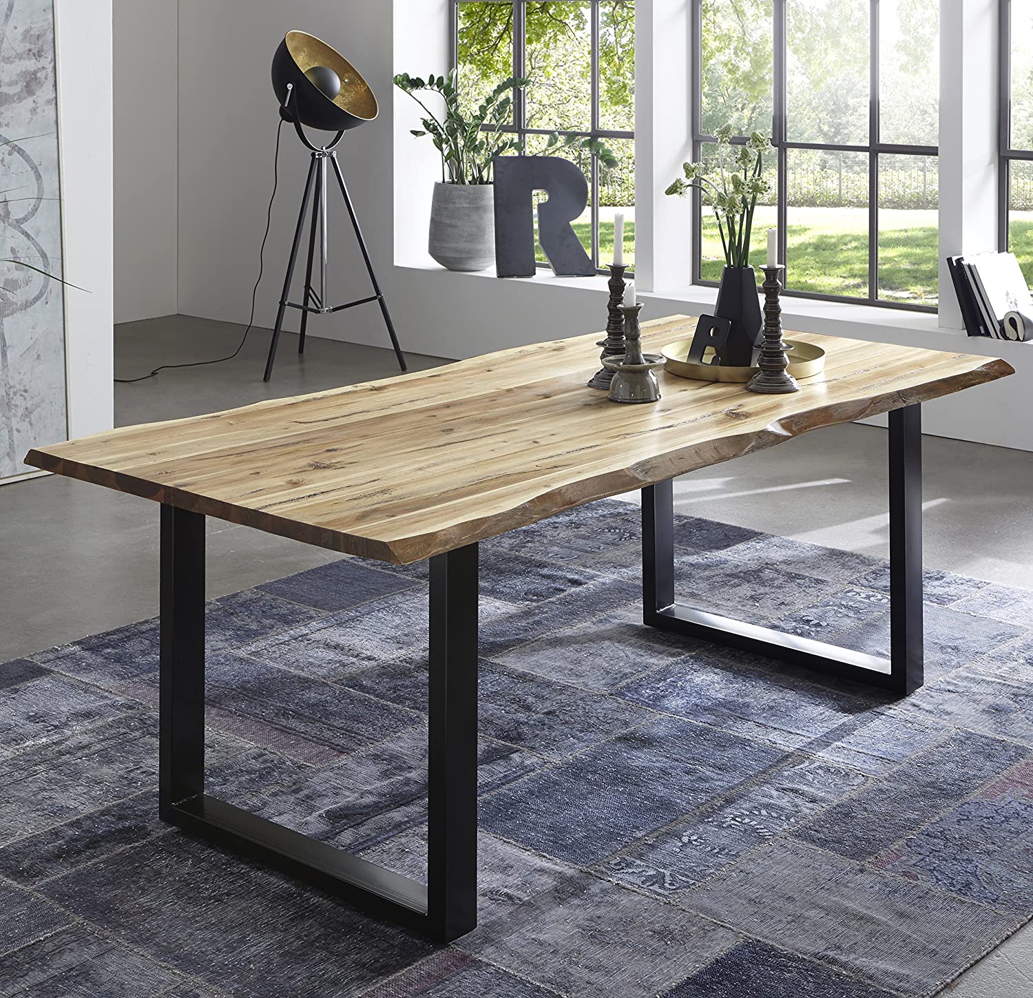 #naturfarben #220x100 #u-gestellschwarz