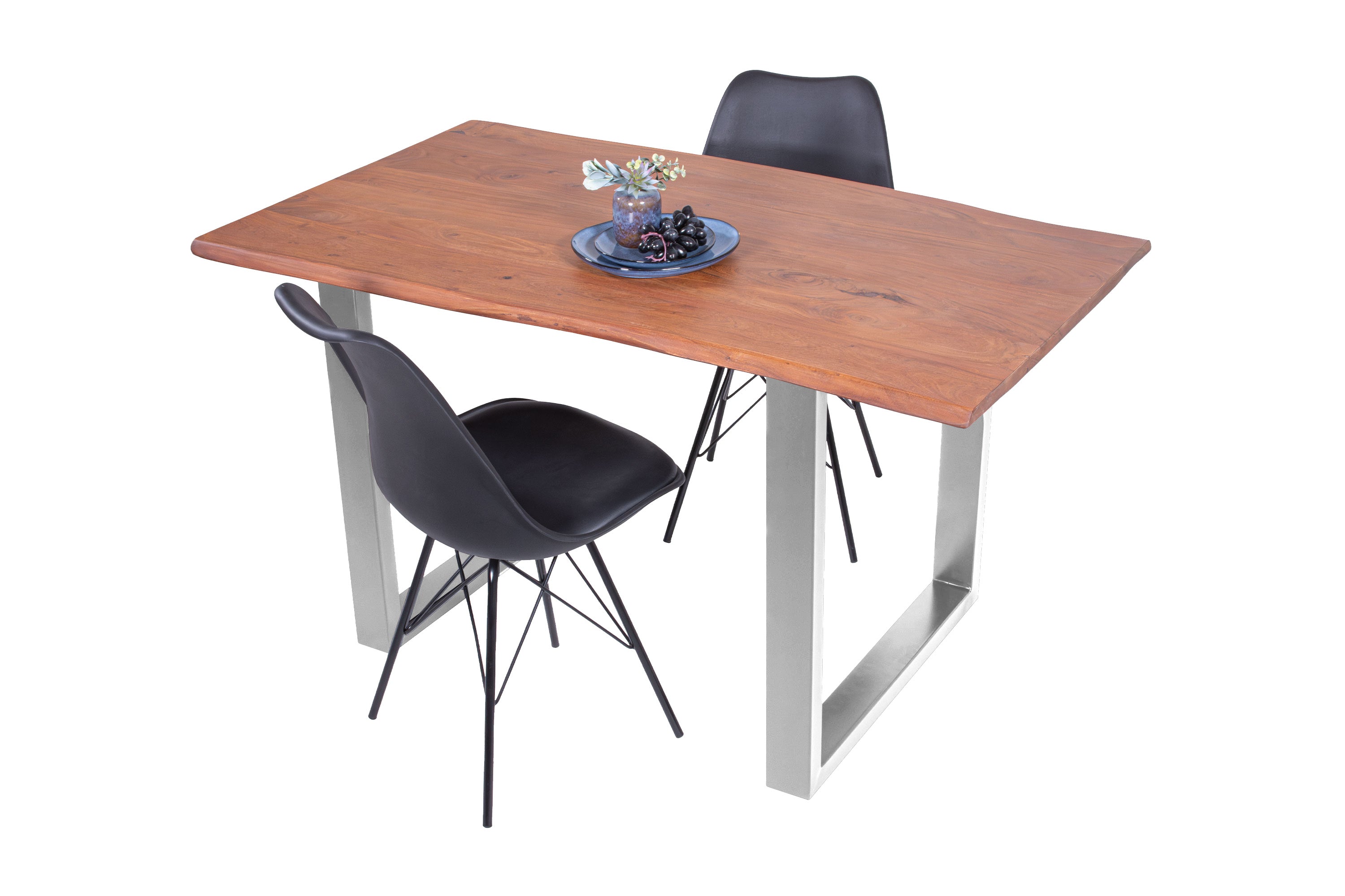 #nussbaumfarben #140x80 #u-gestellsilber