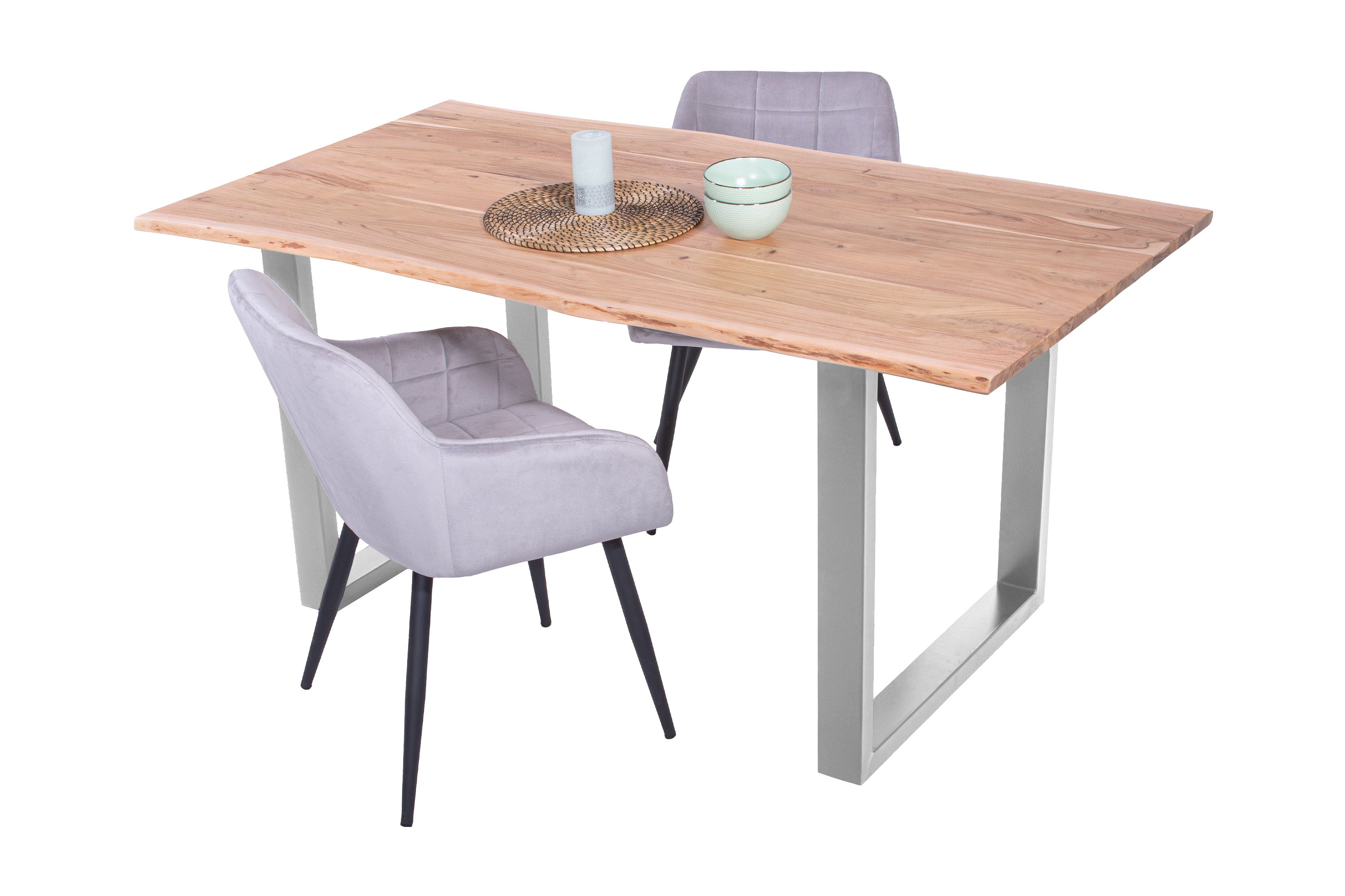 #naturfarben #140x80 #u-gestellsilber