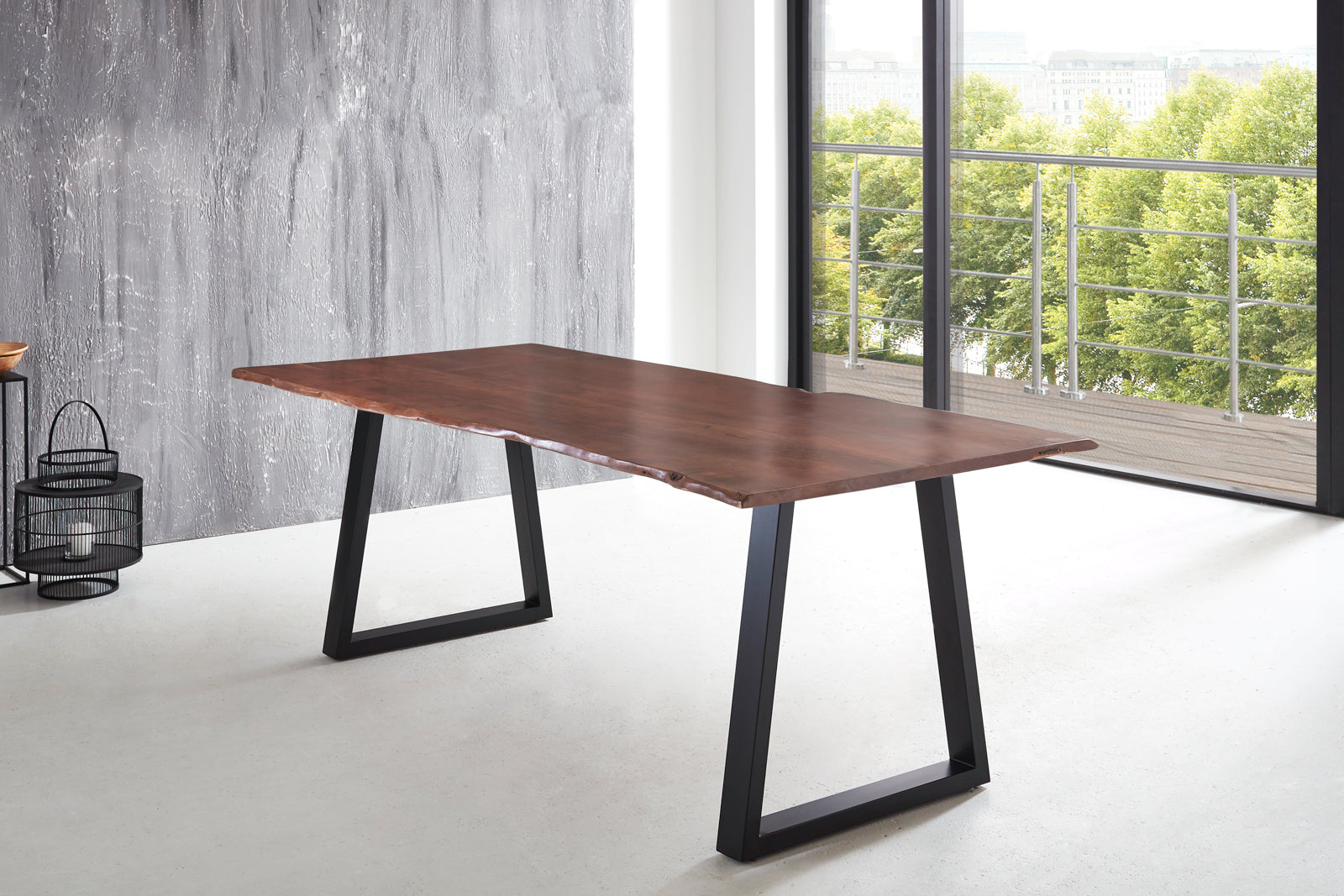 #nussbaumfarben #240x100 #v-gestellschwarz