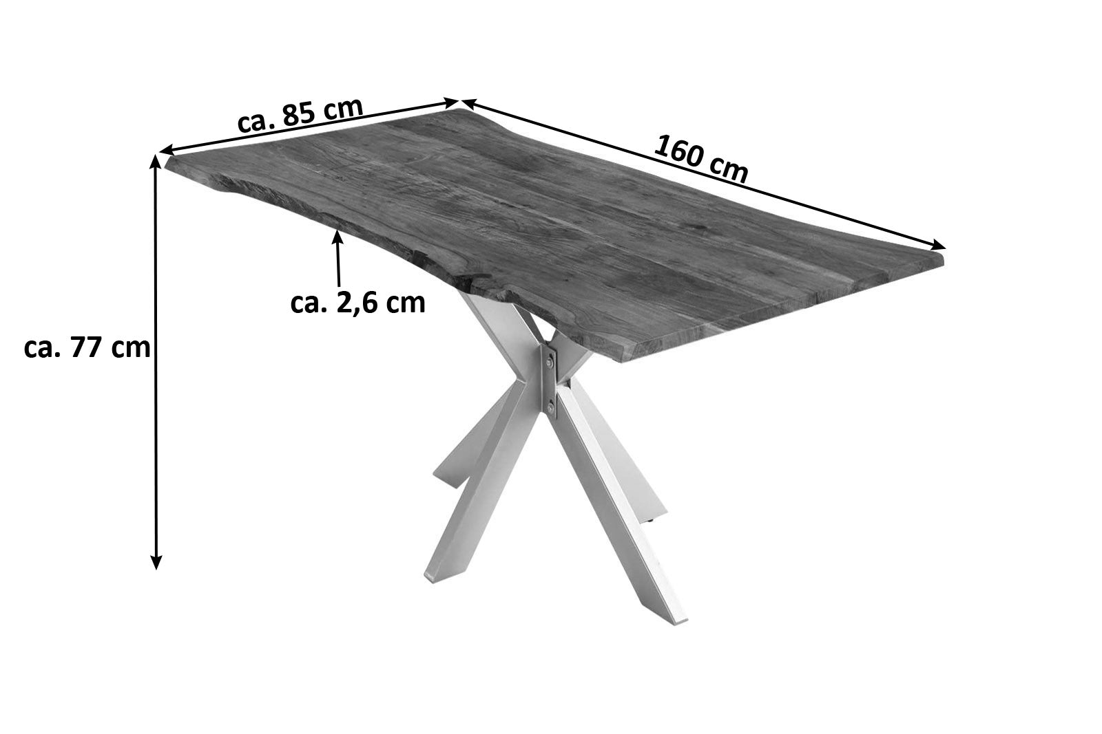 #nussbaumfarben #160x85 #spider-gestellsilber