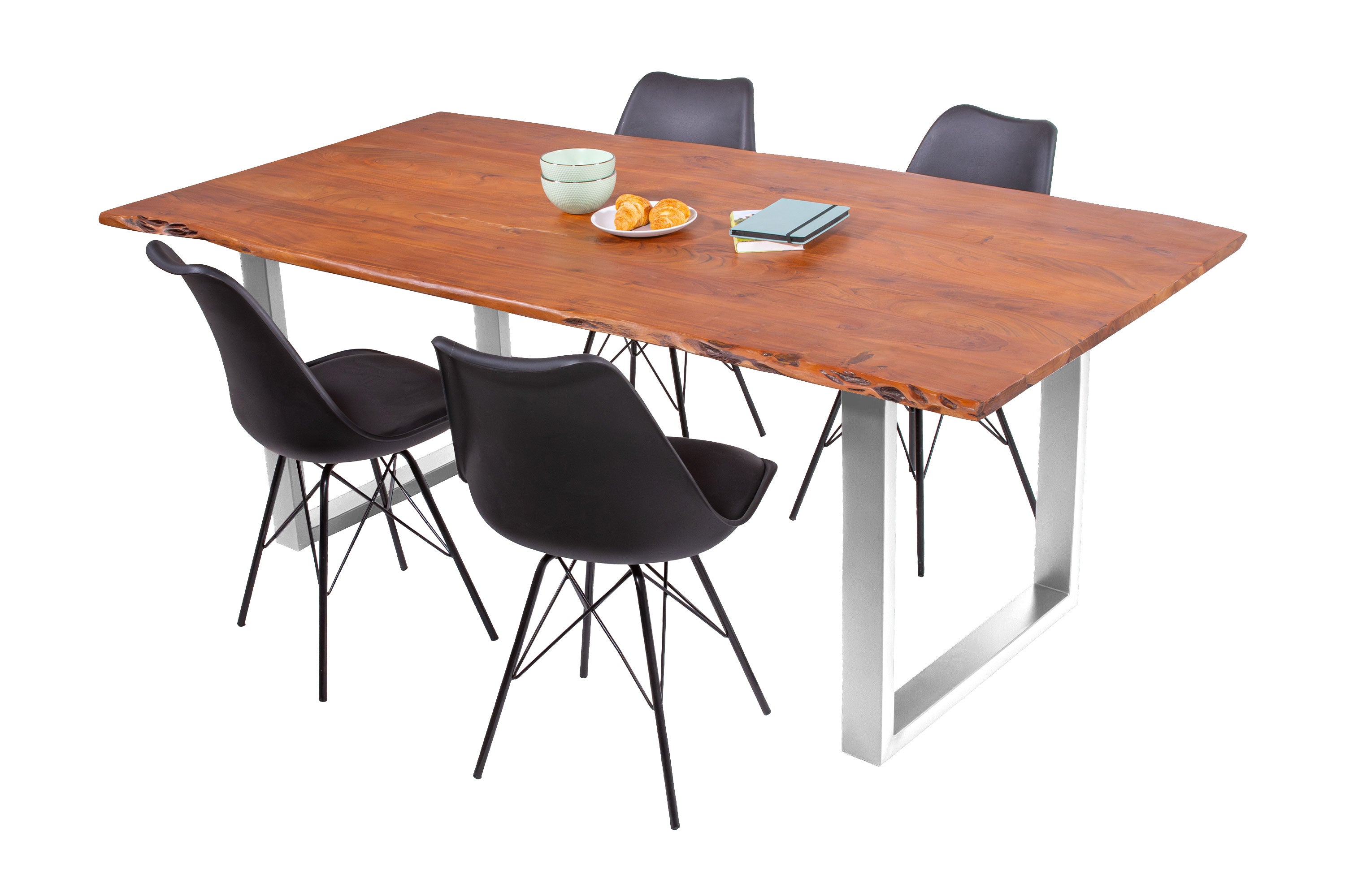 #nussbaumfarben #180x90 #u-gestellsilber