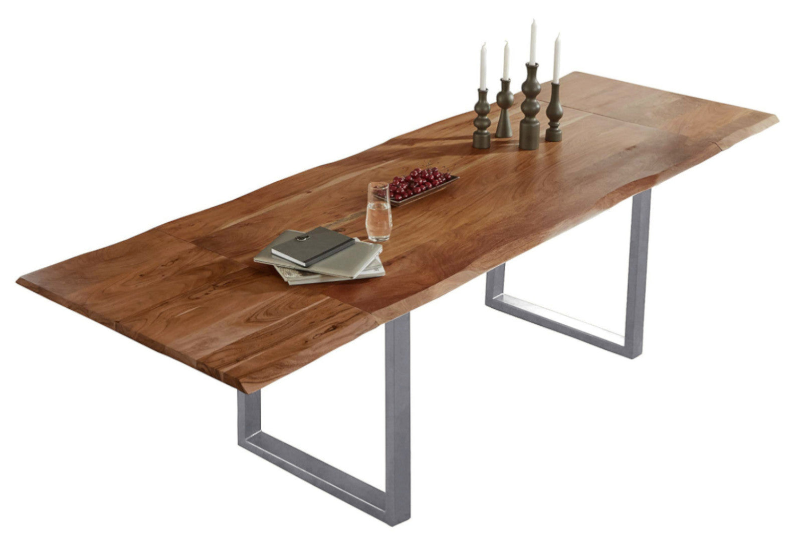 #nussbaumfarben #140(240)x90 #u-gestellsilber