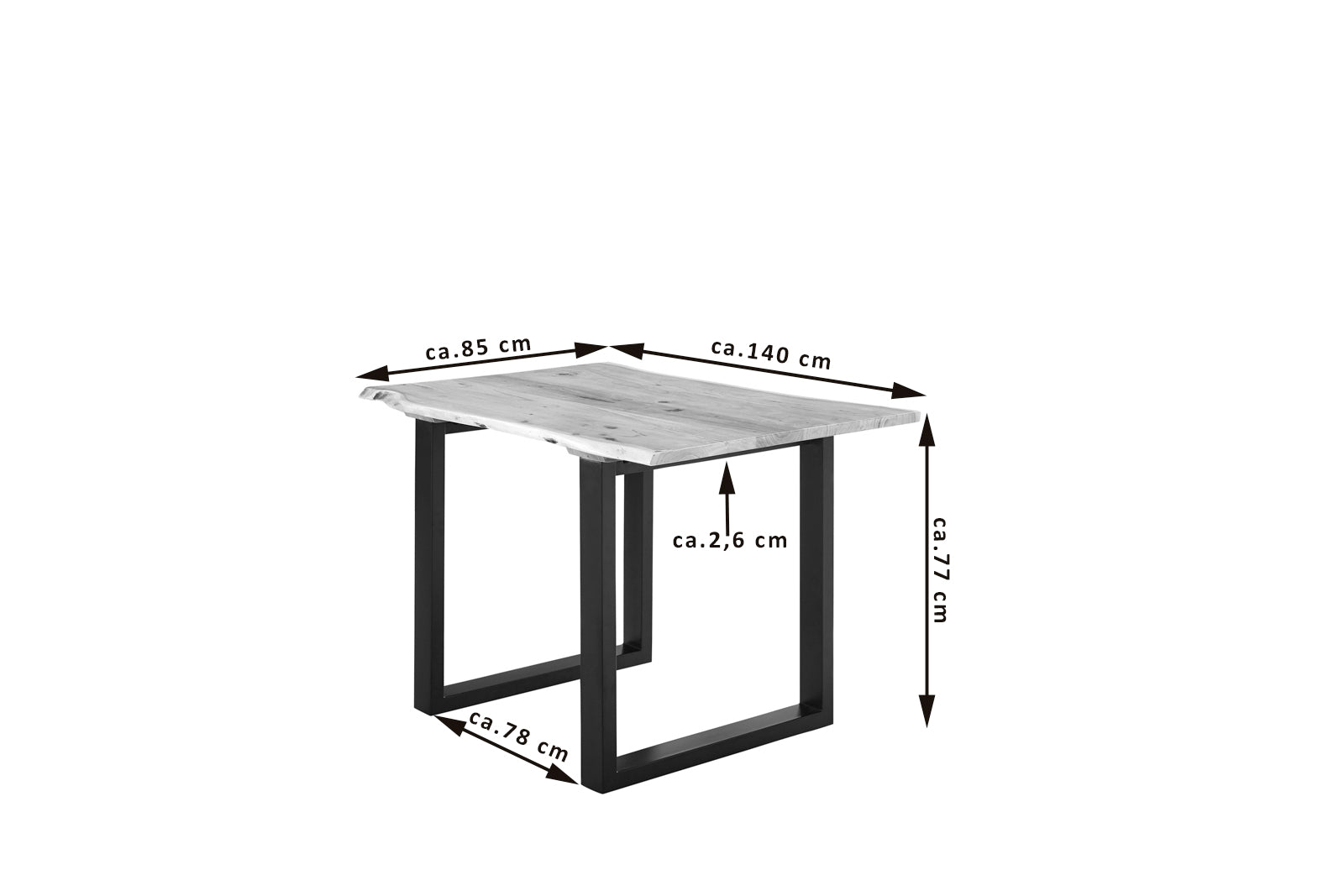 #naturfarben #140x80 #u-gestellschwarz