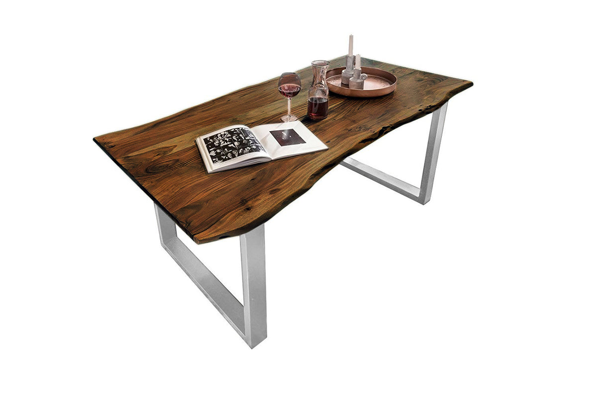 #nussbaumfarben #240x100 #u-gestellsilber