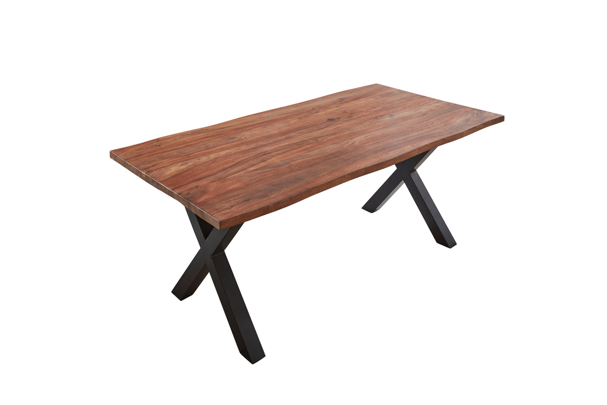 #teakfarben #180x90 #x-gestellschwarz