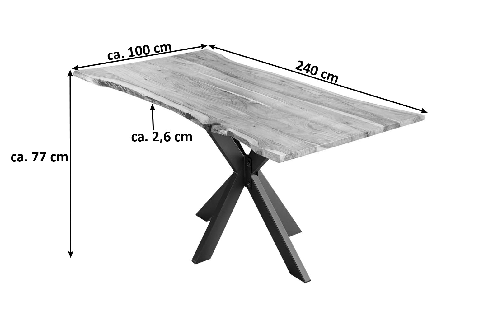 #naturfarben #240x100 #spider-gestellschwarz