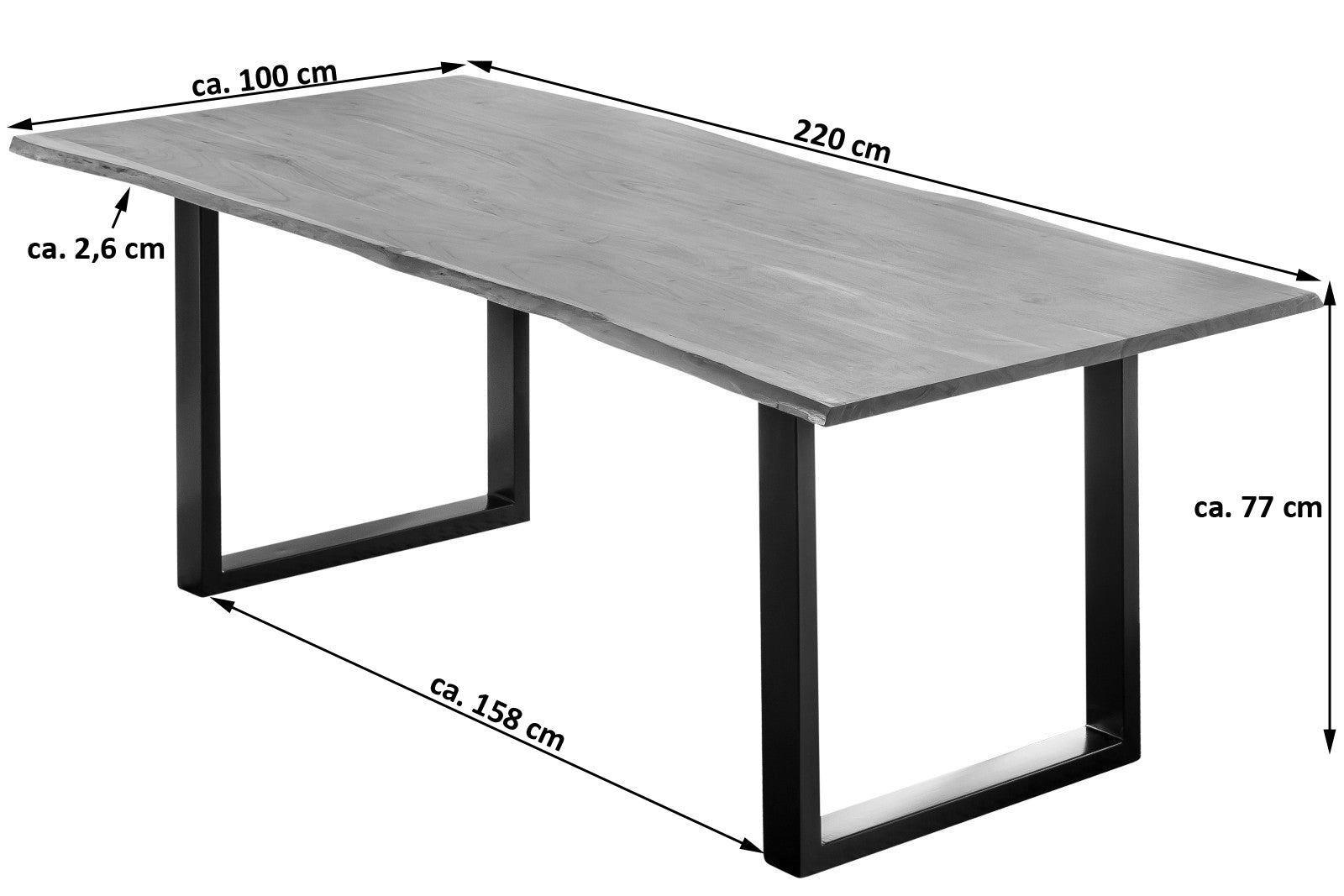 #220x100 #u-gestellschwarz