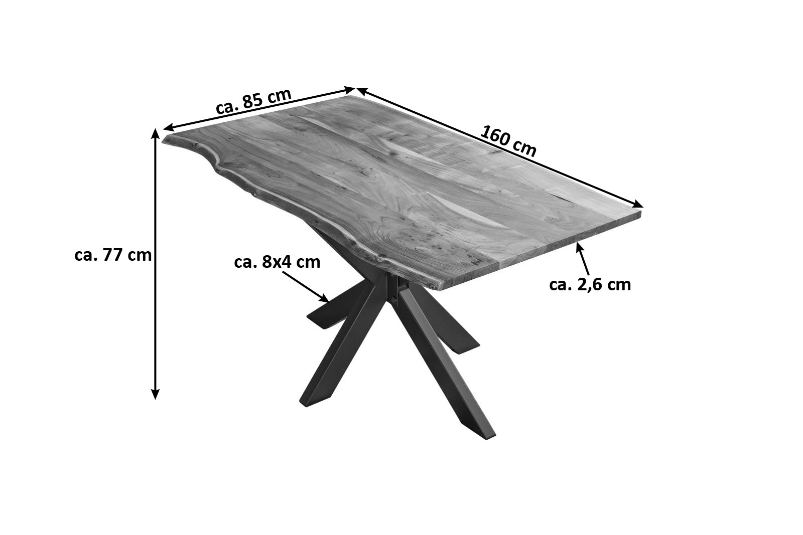 #naturfarben #160x85 #spider-gestellschwarz