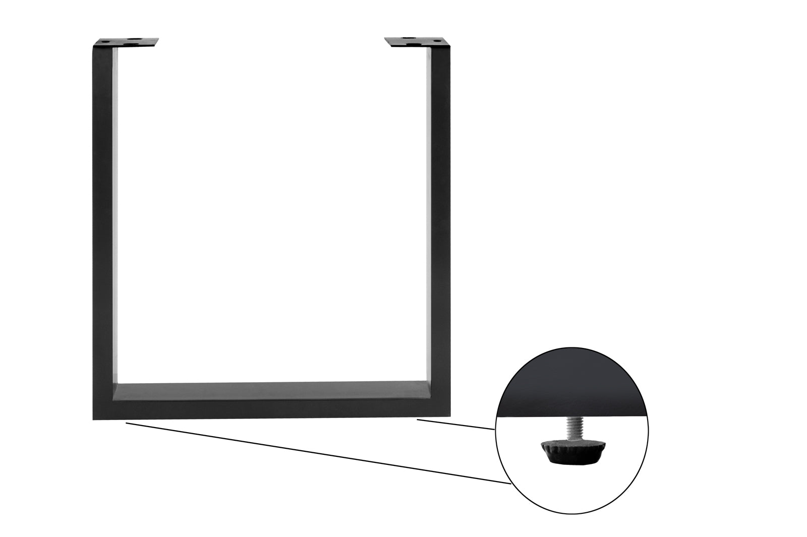 #nussbaumfarben #80x80 #u-gestellschwarz