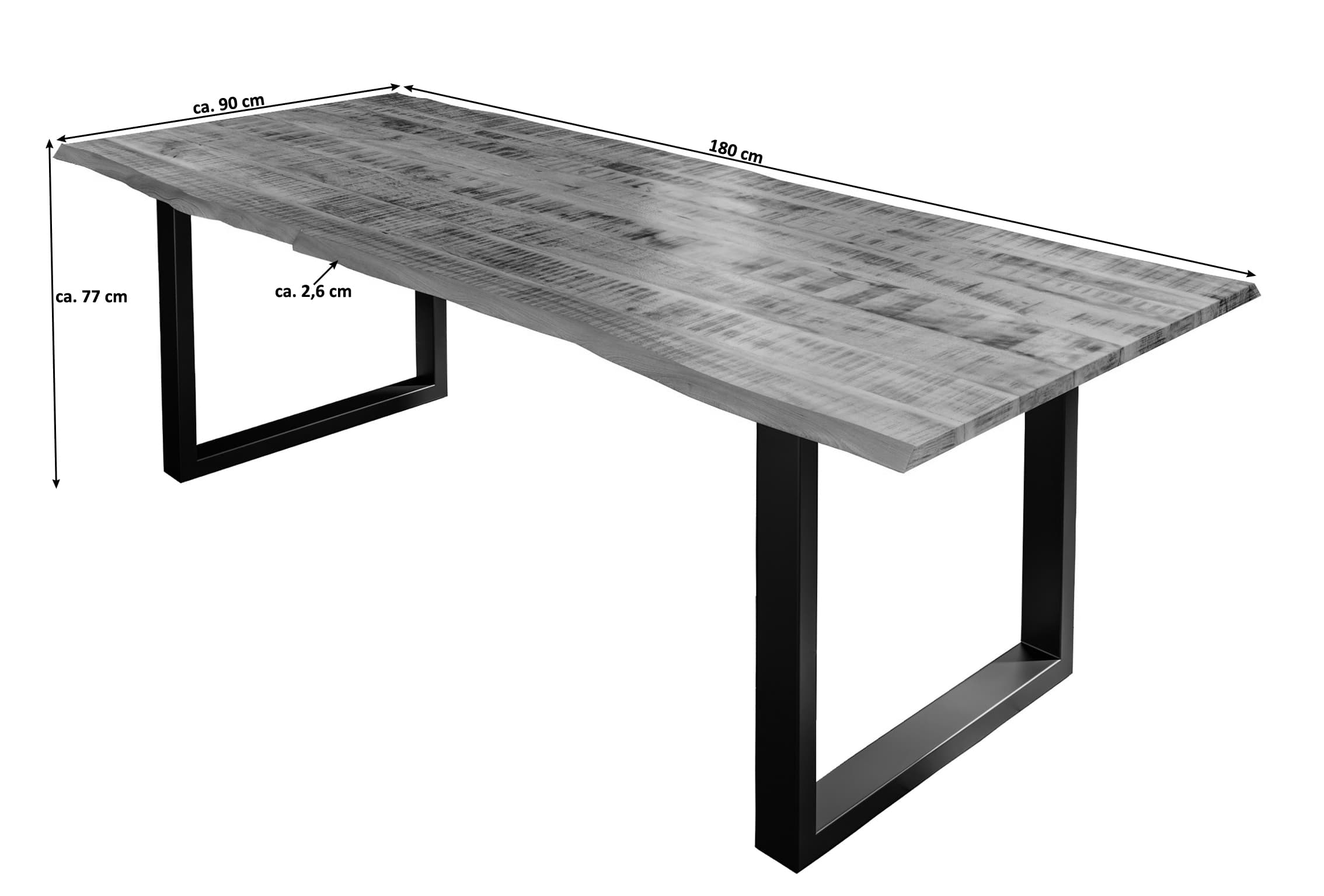 #180x90 #u-gestellschwarz