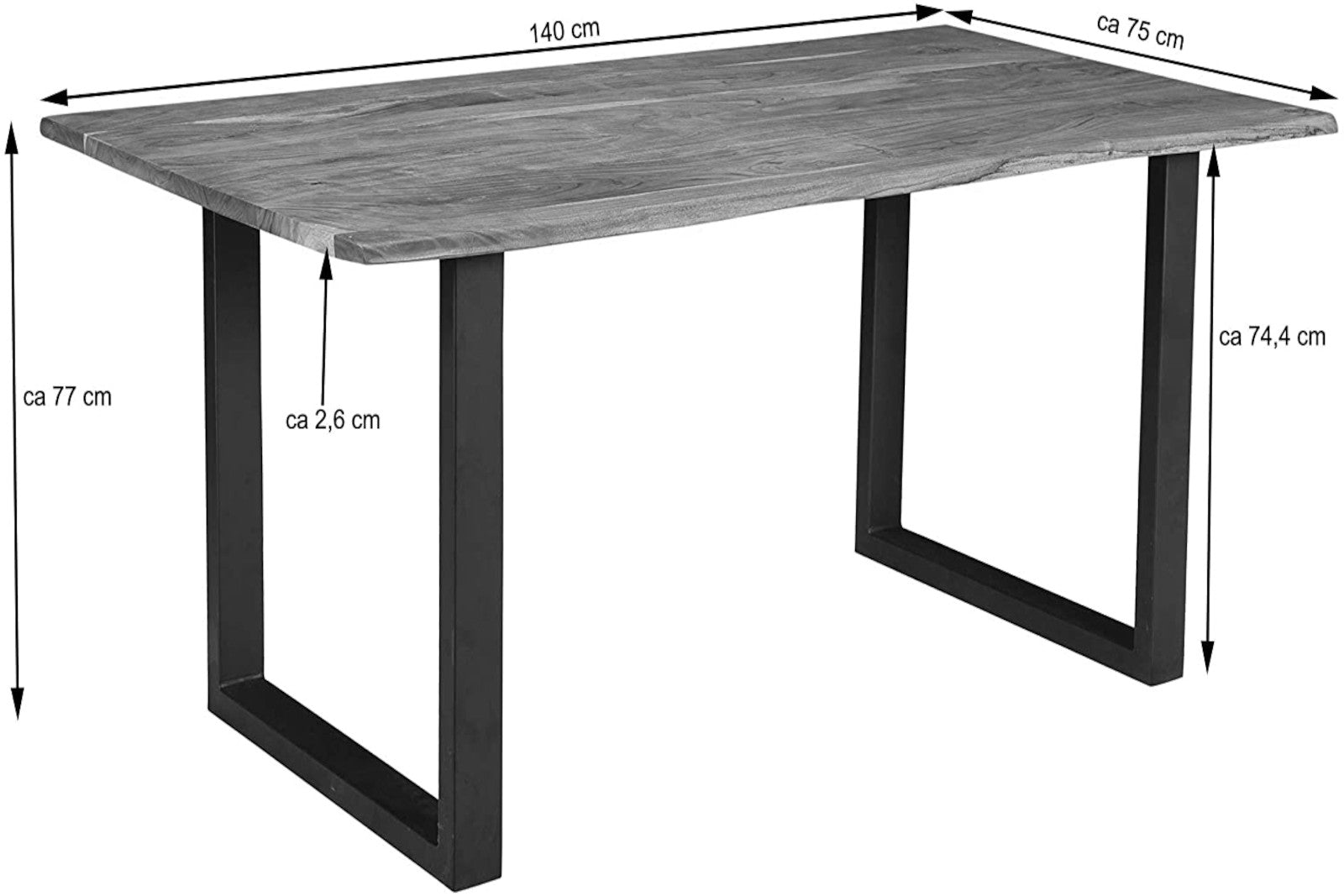 #nussbaumfarben #140x60 #u-gestellsilber