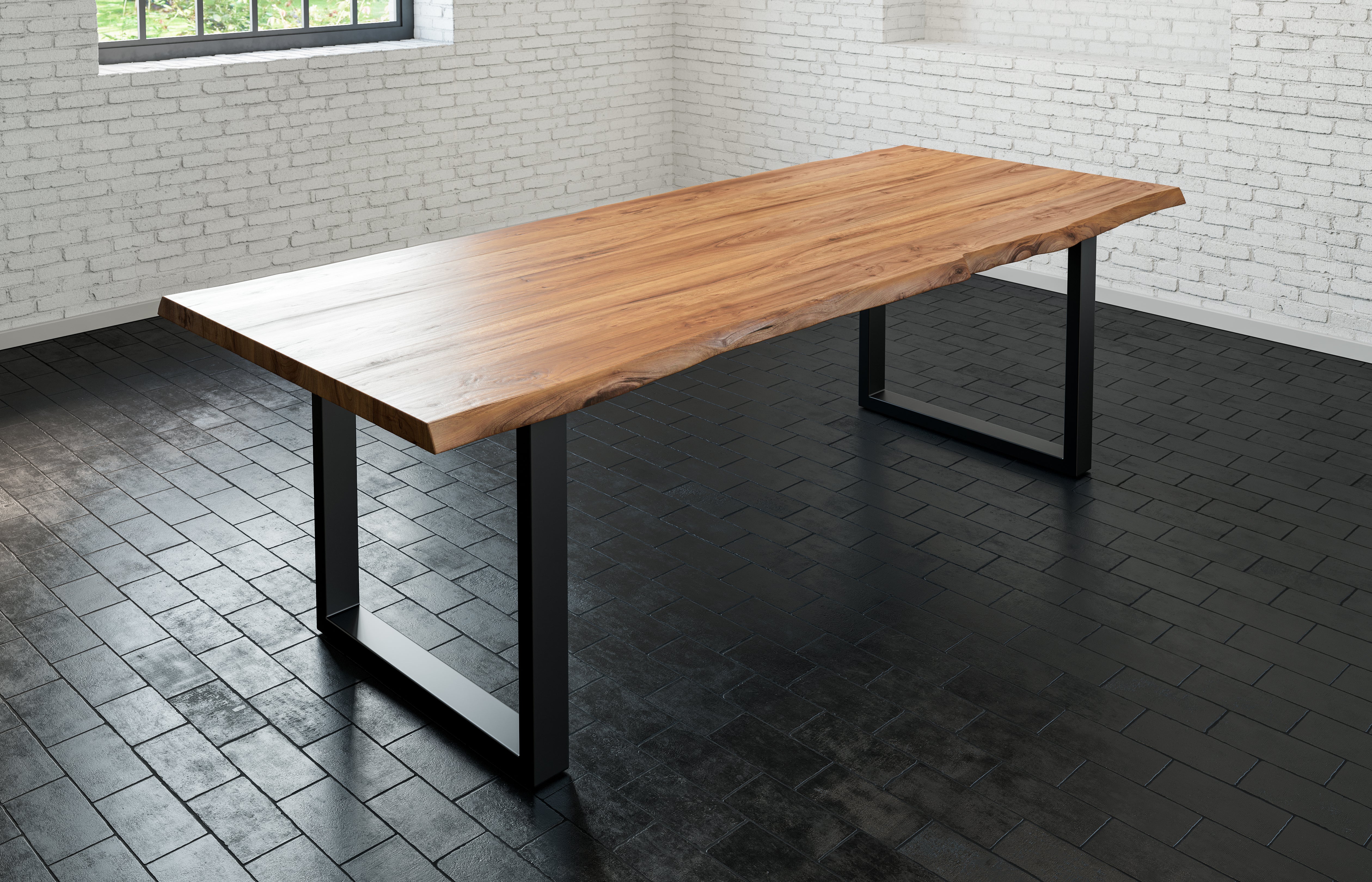 #naturfarben #220x100 #u-gestellschwarz
