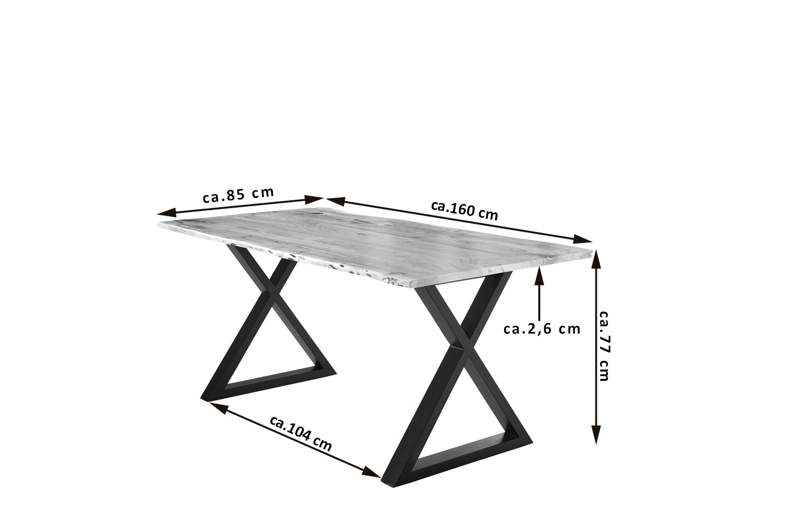#naturfarben #160x85 #x-gestellschwarz