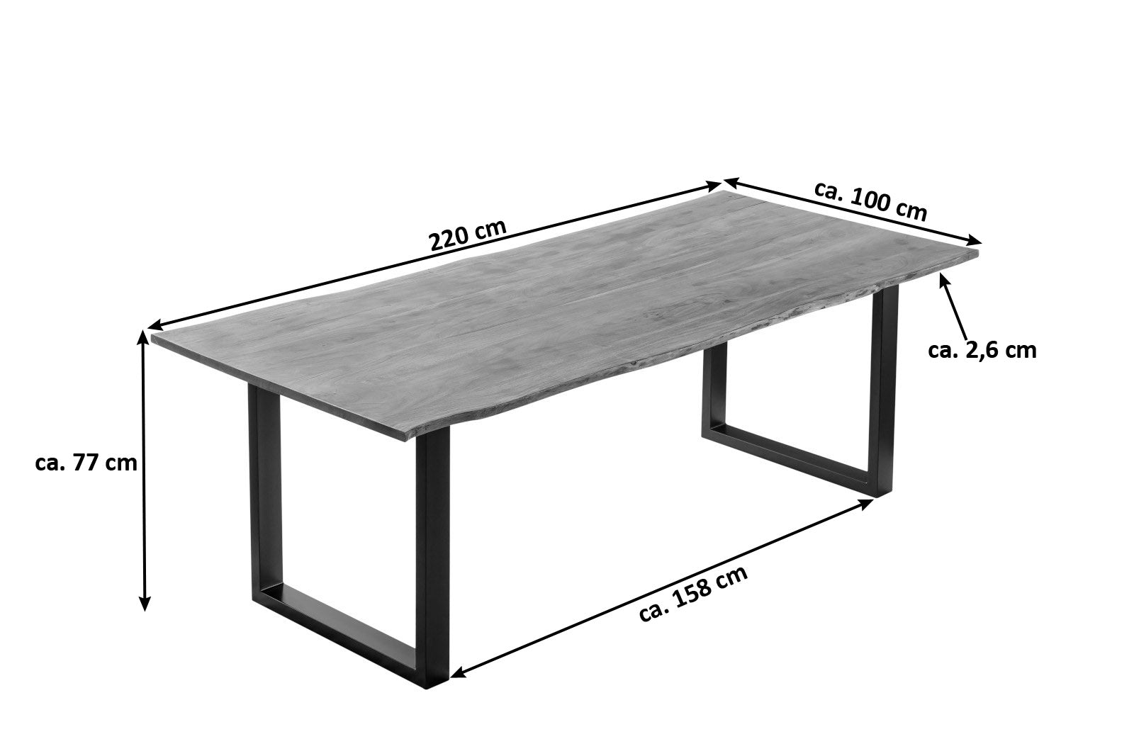 #stonefarben #220x100 #u-gestellschwarz