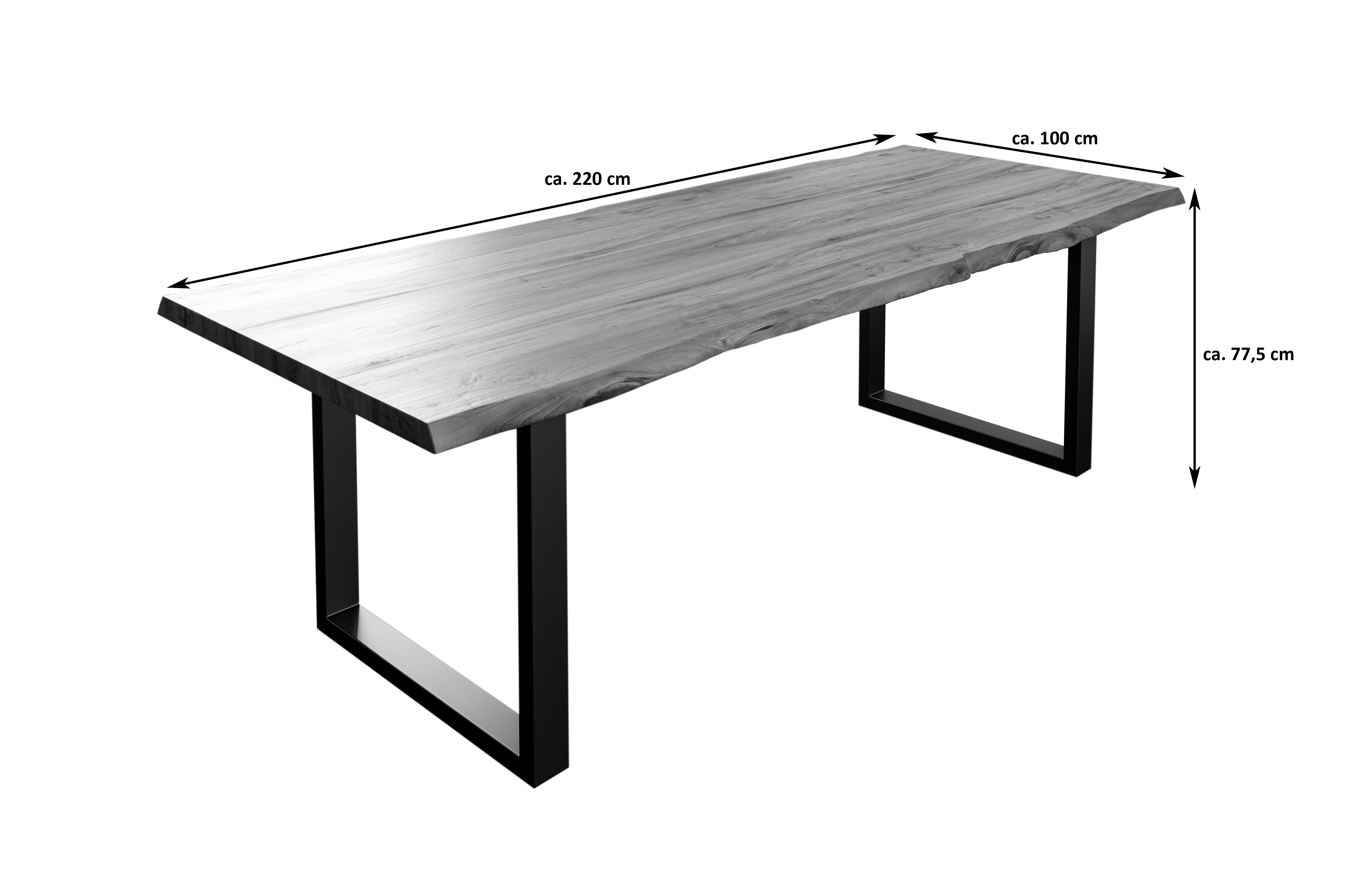 #naturfarben #220x100 #u-gestellsilber
