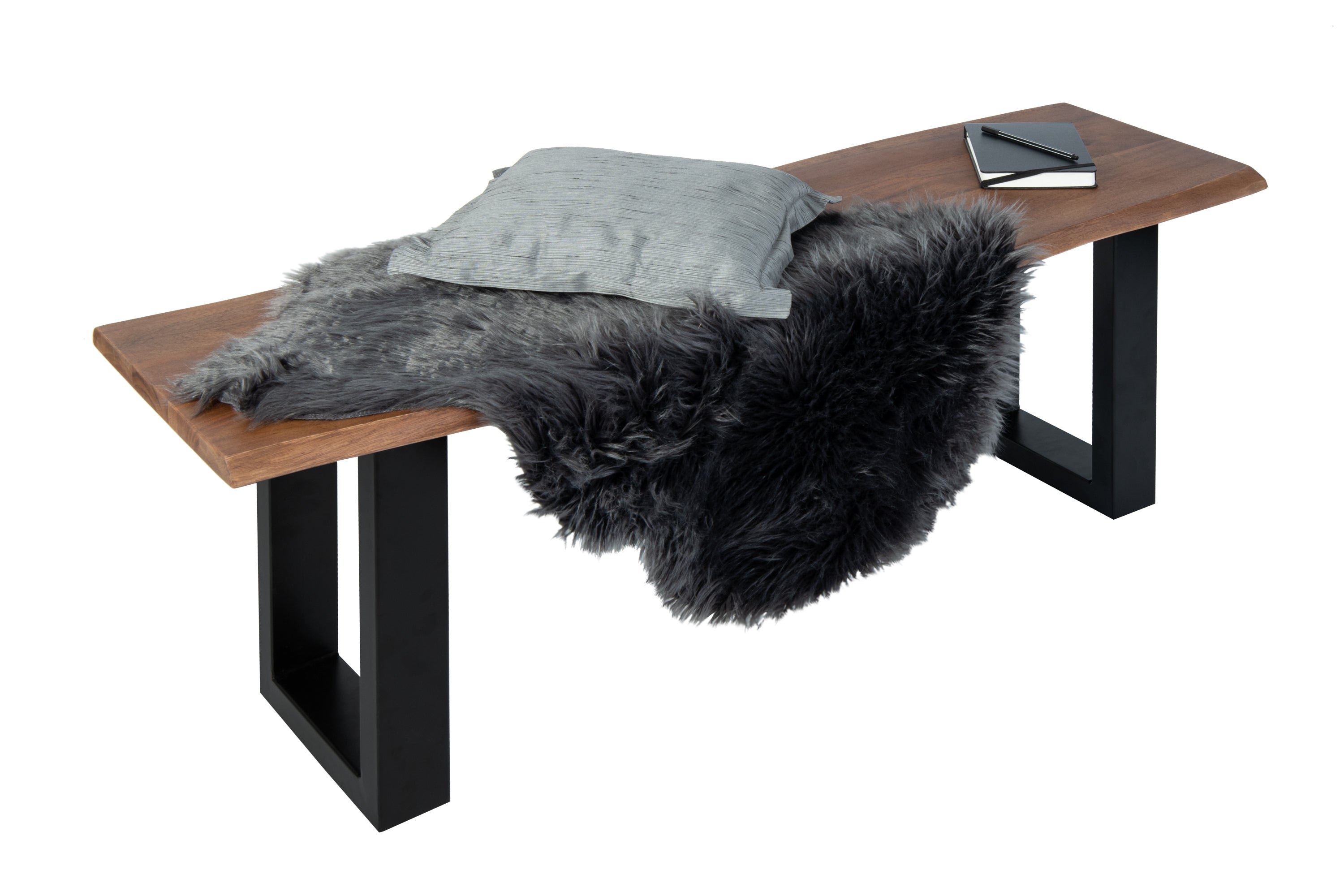 #nussbaumfarben #120cm #u-gestellschwarz