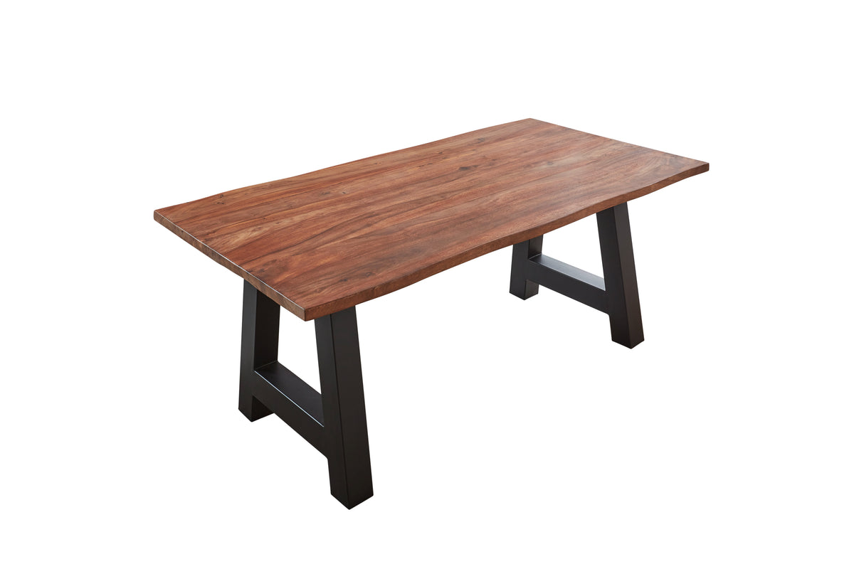 #teakfarben #180x90 #a-gestellschwarz