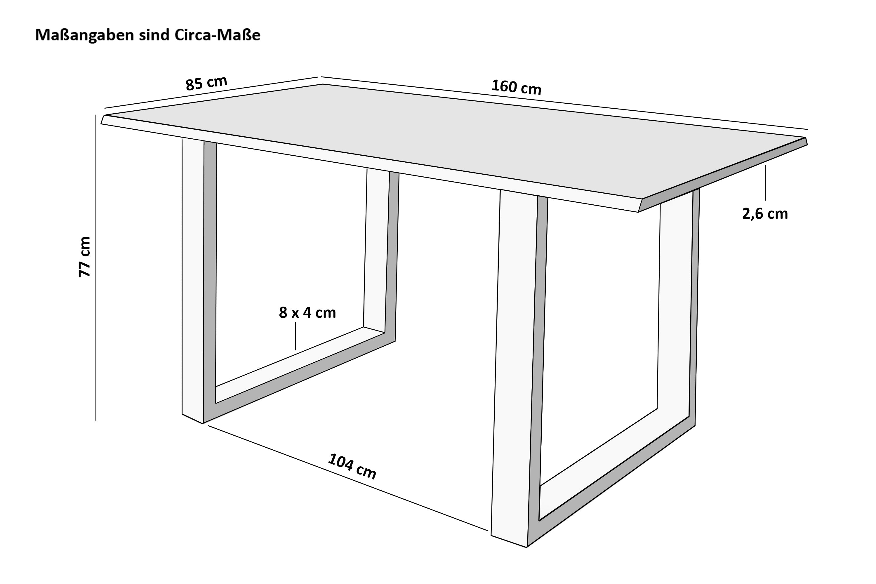 #naturfarben #160x85 #u-gestellschwarz