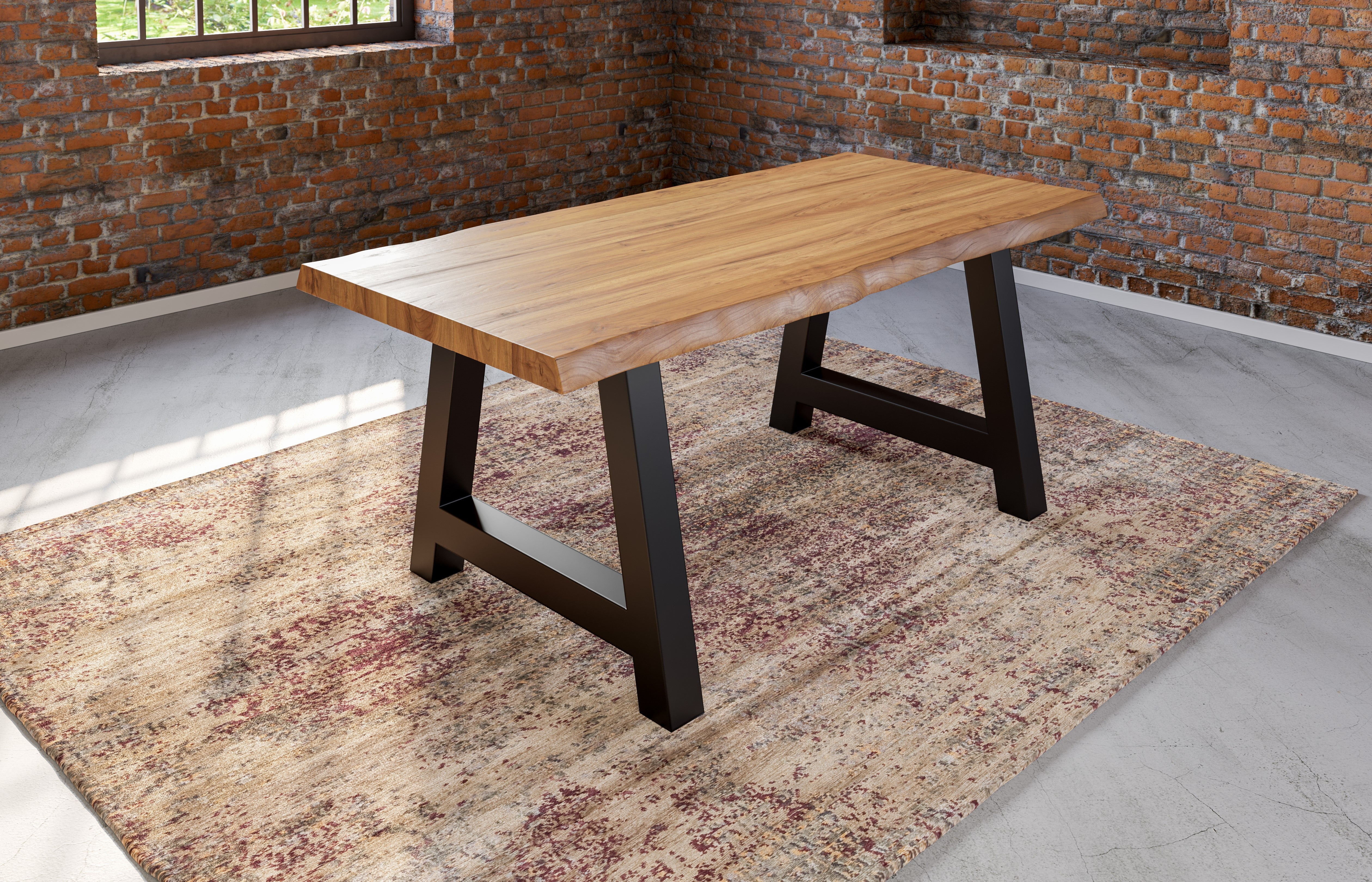 #naturfarben #180x90 #a-gestellschwarz