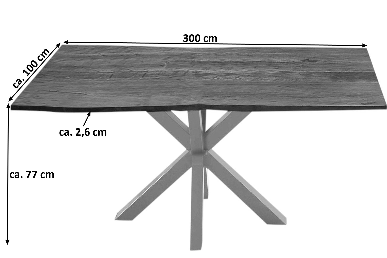 #nussbaumfarben #300x100 #spider-gestellsilber