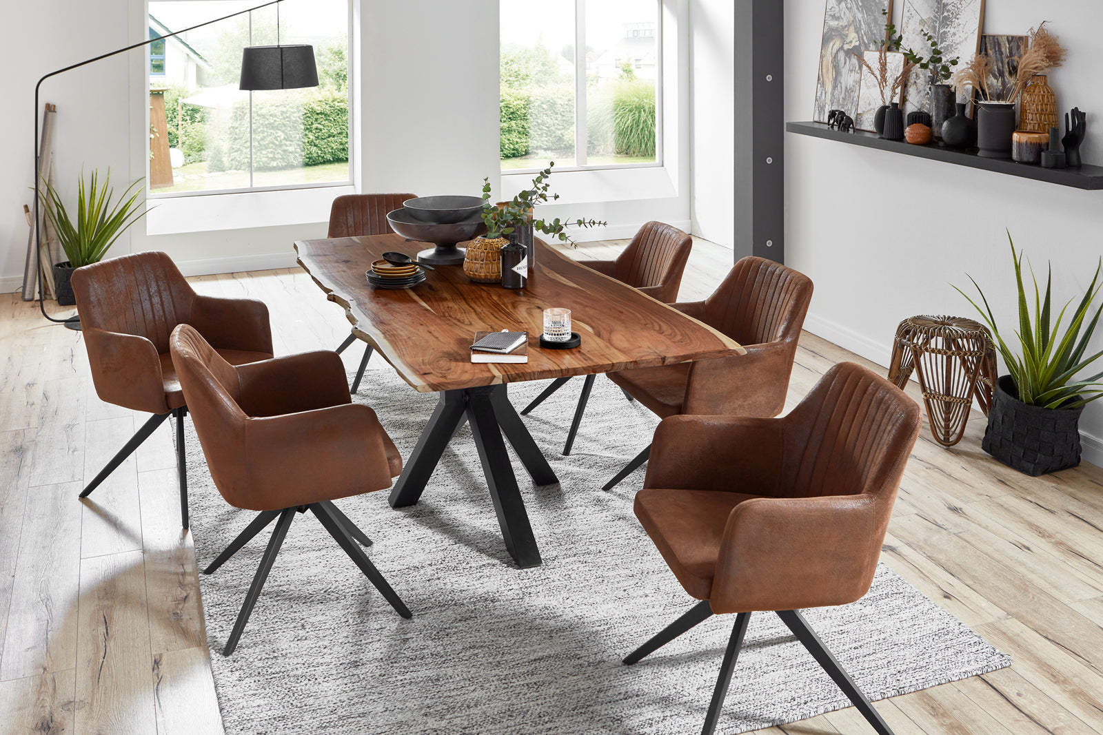 #nussbaumfarben #220x100 #spider-gestellschwarz