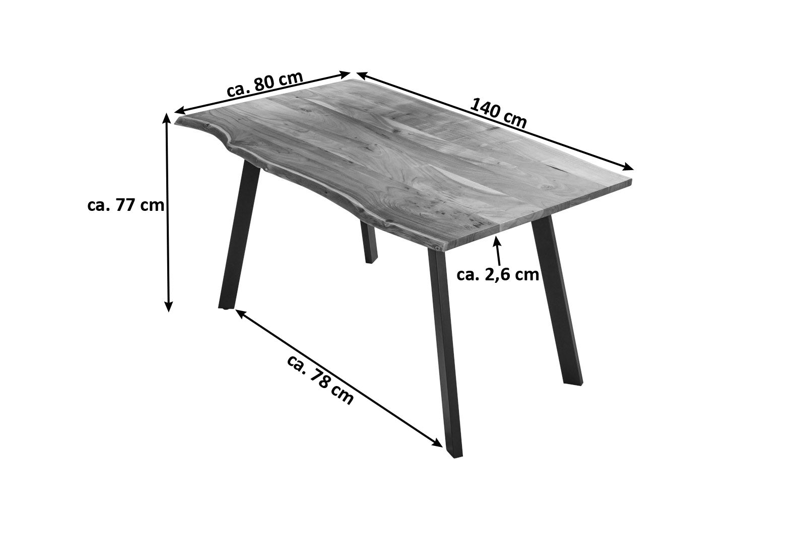 #naturfarben #140x80 #vierfuß-gestellschwarz