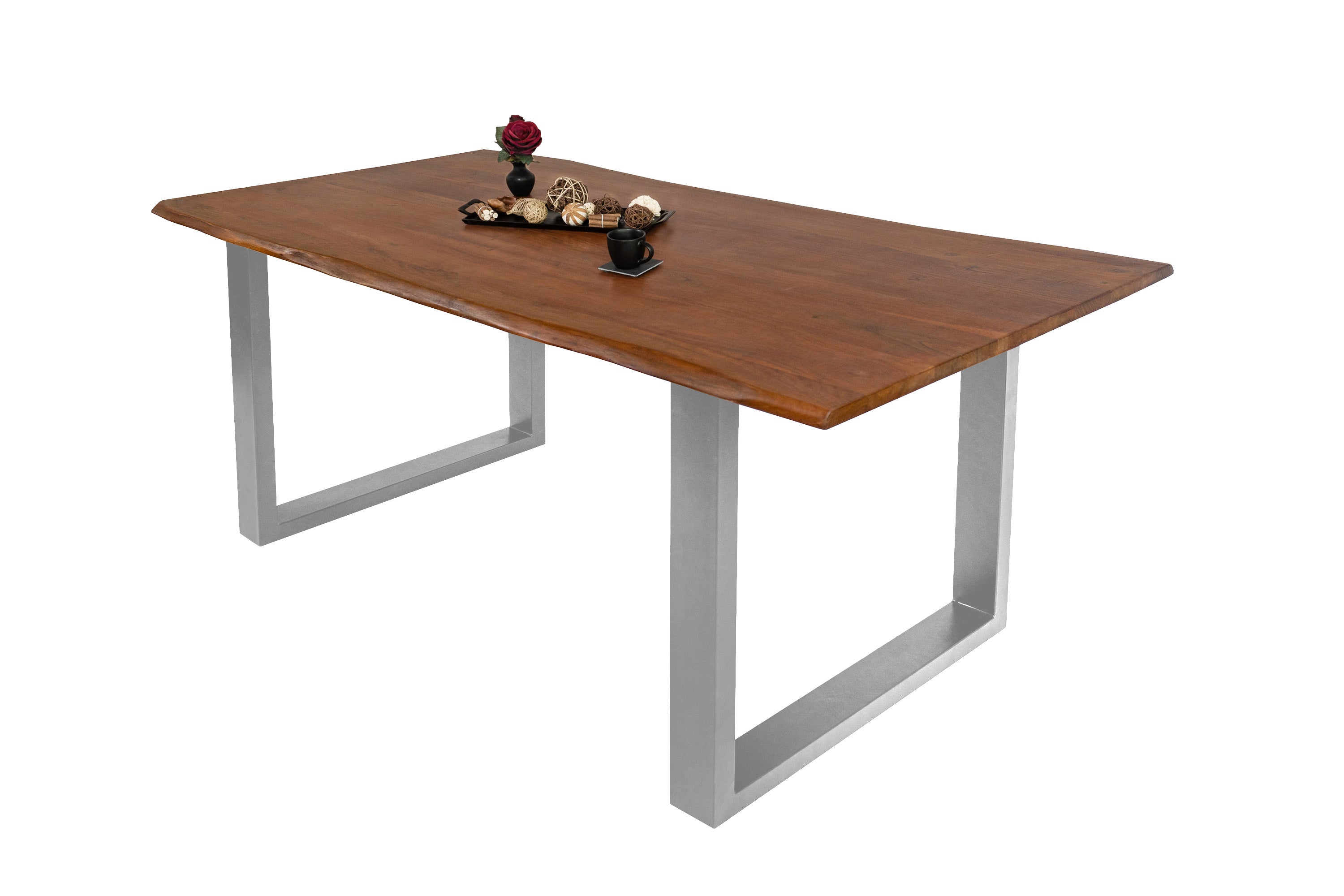 #nussbaumfarben #160x85 #u-gestellsilber