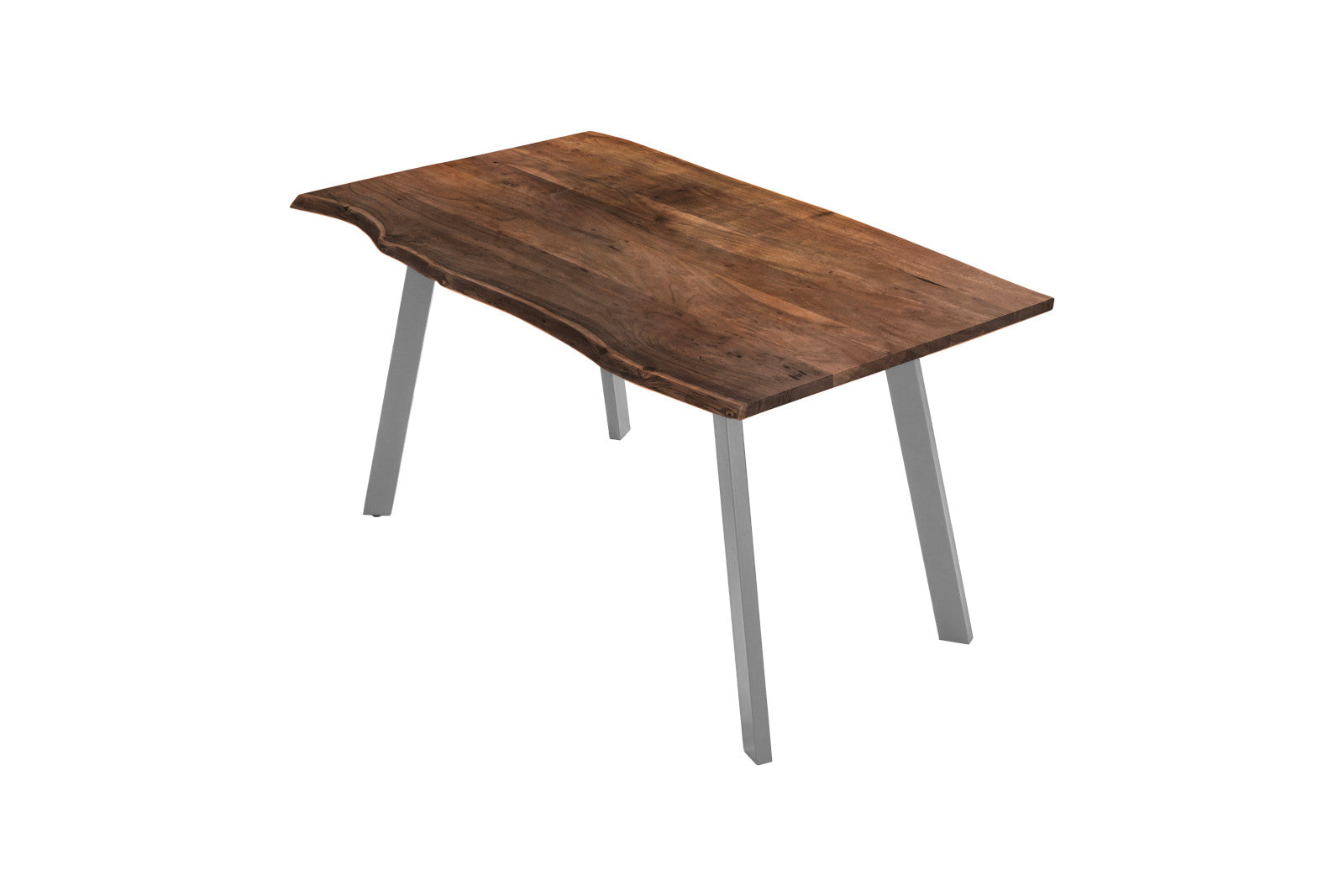 #nussbaumfarben #200x100 #vierfuß-gestellsilber