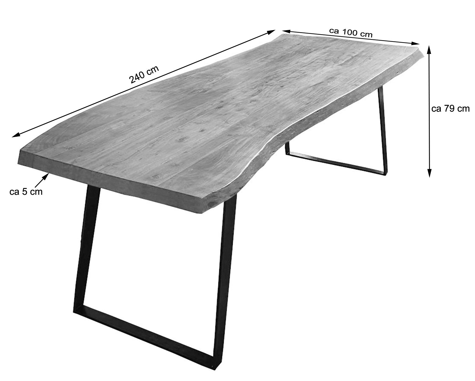 #nussbaumfarben #240x100 #u-gestellschwarz