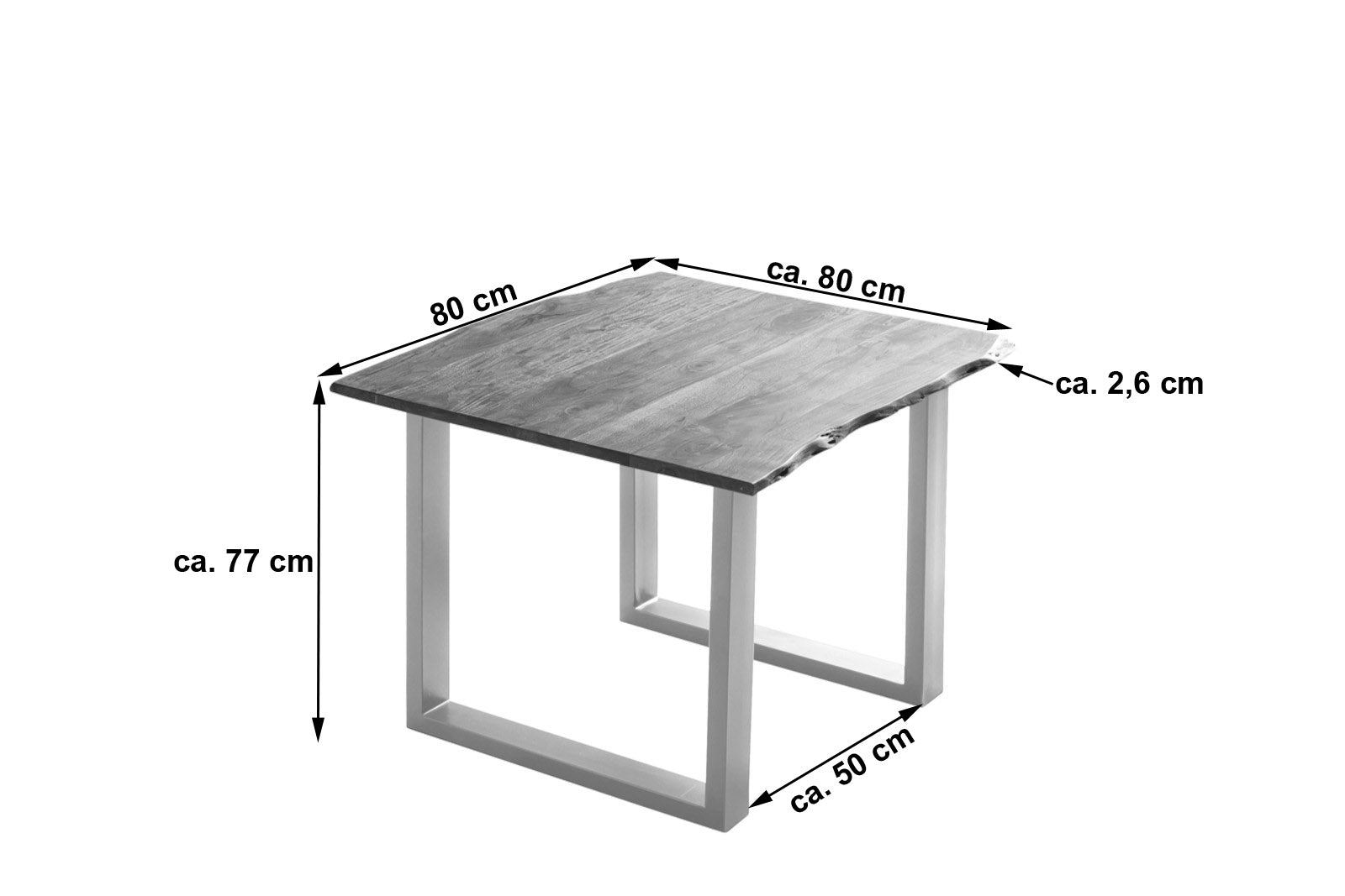 #nougatfarben #80x80 #u-gestellsilber