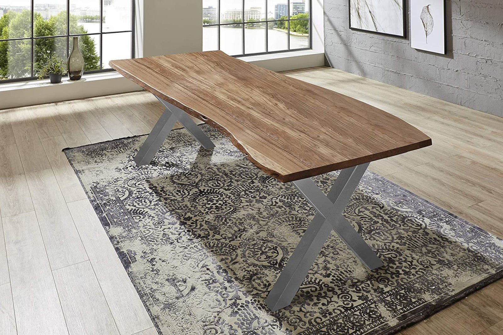 #naturfarben #260x100 #x-gestellsilber