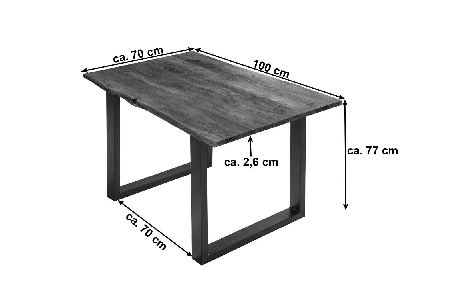 #nussbaumfarben #100x70 #u-gestellschwarz
