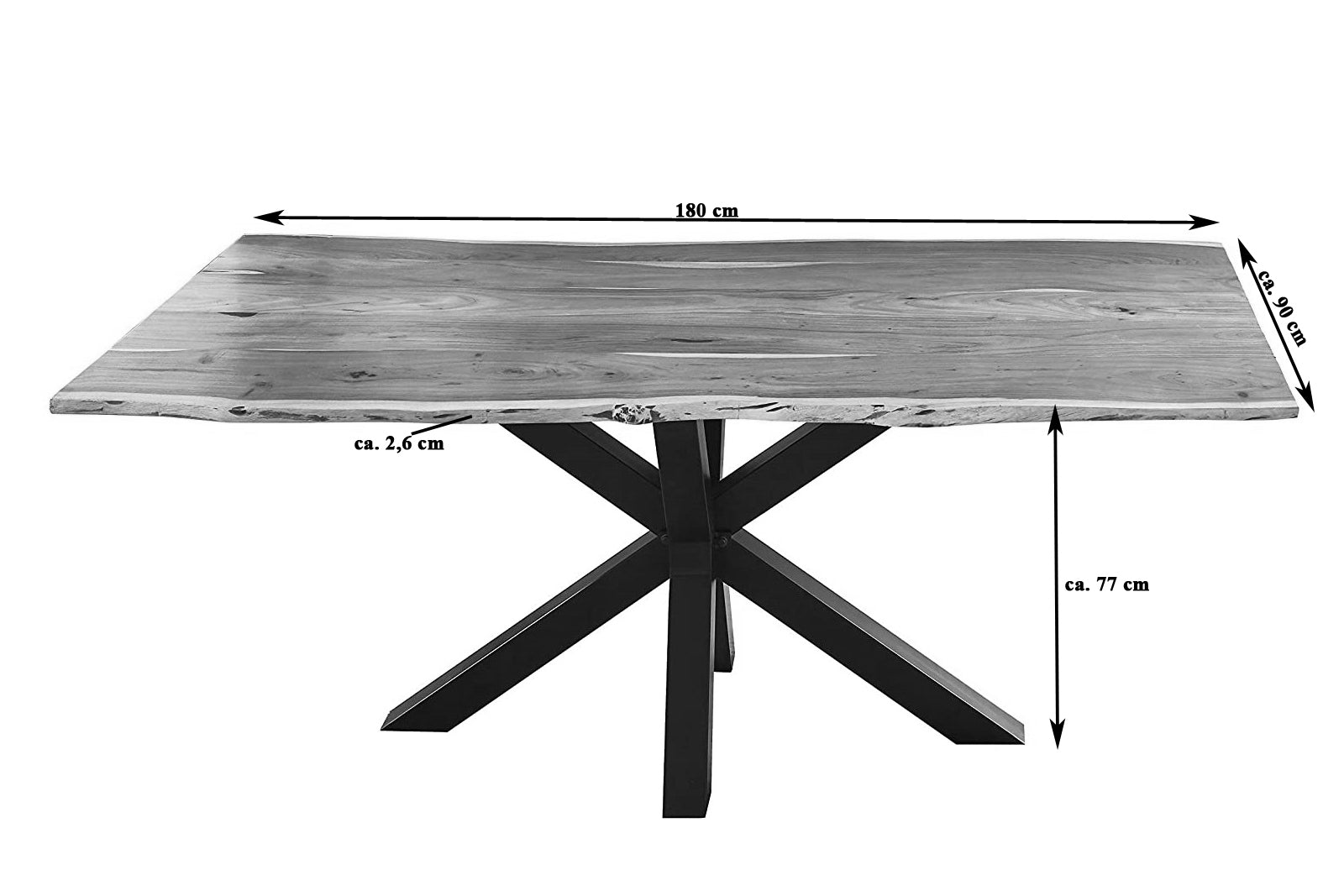 #nussbaumfarben #180x90 #spider-gestellschwarz