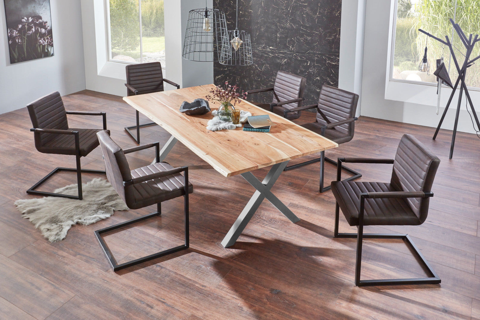 #naturfarben #180x90 #x-gestellsilber