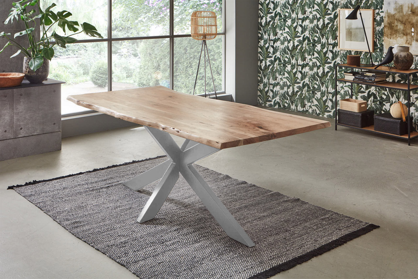 #naturfarben #180x90 #spider-gestellsilber