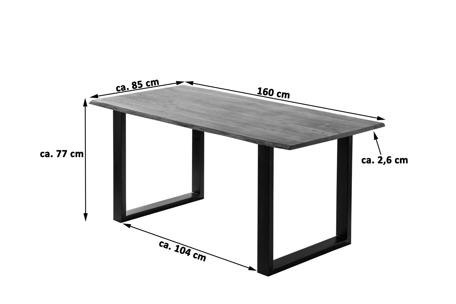 #stonefarben #160x85 #u-gestellschwarz
