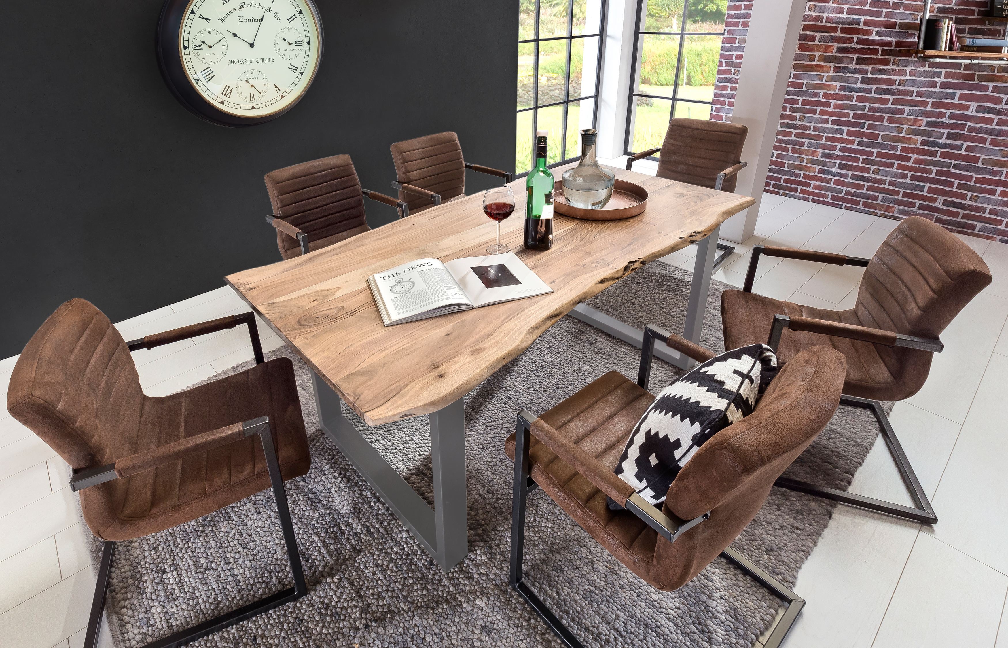 #naturfarben #200x100 #u-gestellsilber