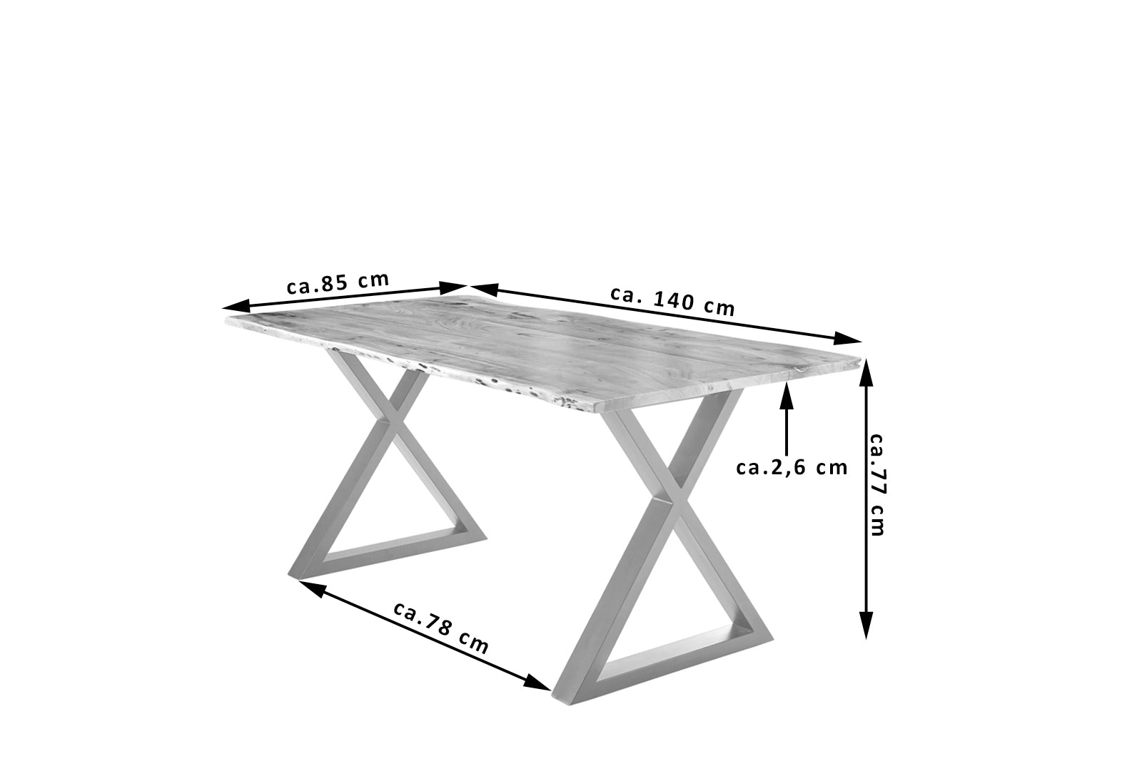 #naturfarben #140x80 #x-gestellsilber