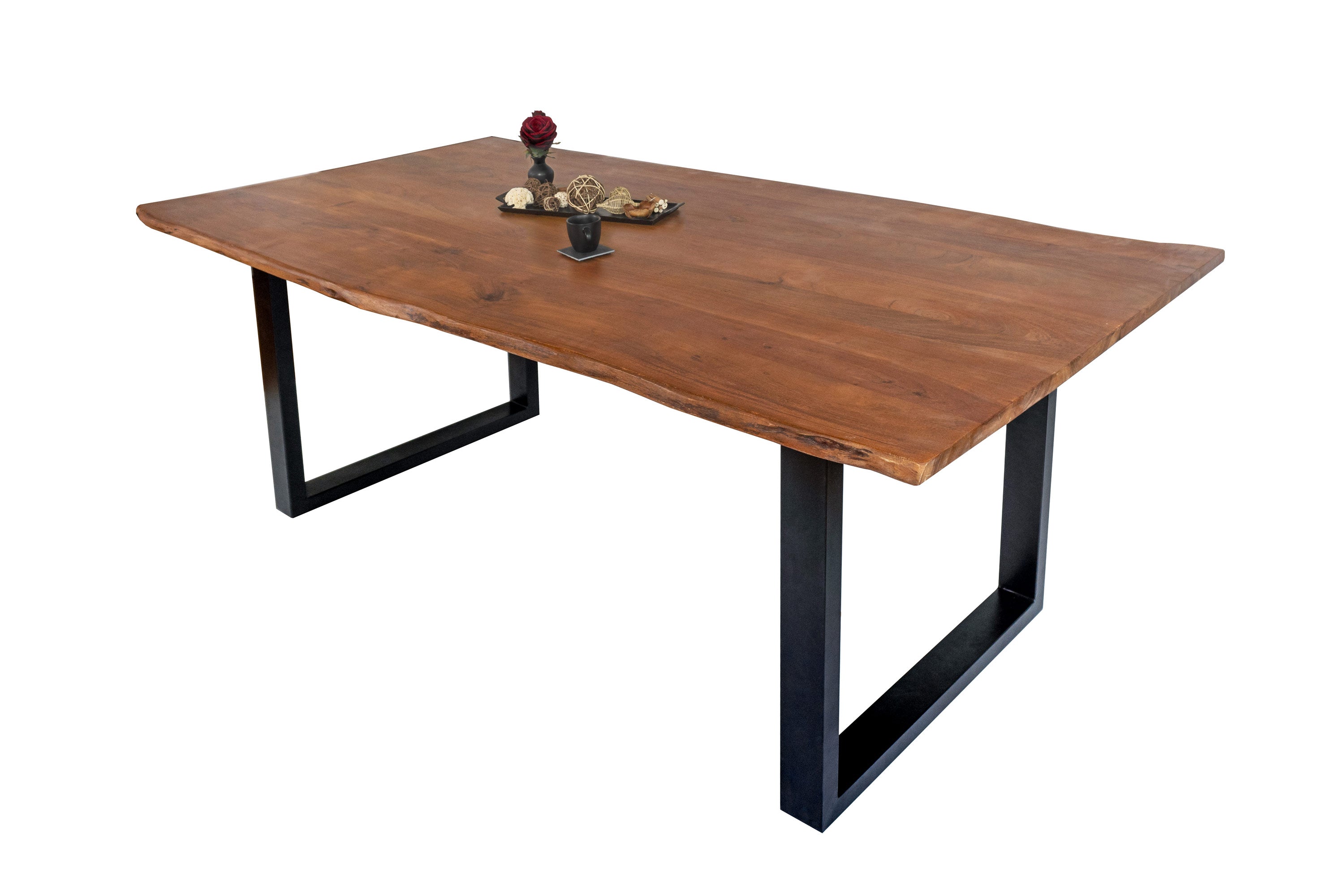 #nussbaumfarben #240x100 #u-gestellschwarz